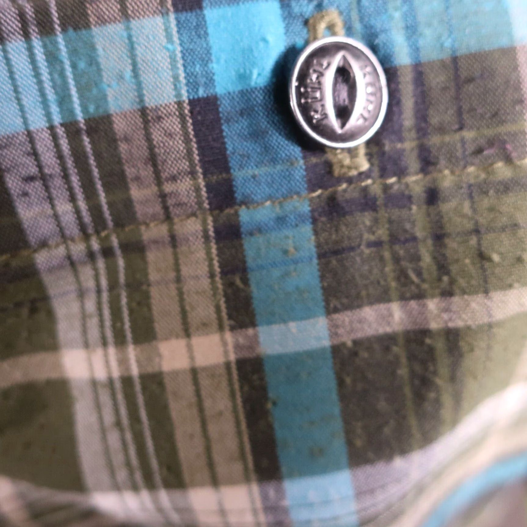 Vintage VINTAGE KUHL Button Up Shirt Mens M Green Plaid Short Sleeve Metal Buttons Nylon Poly Size US M / EU 48-50 / 2 - 6 Thumbnail