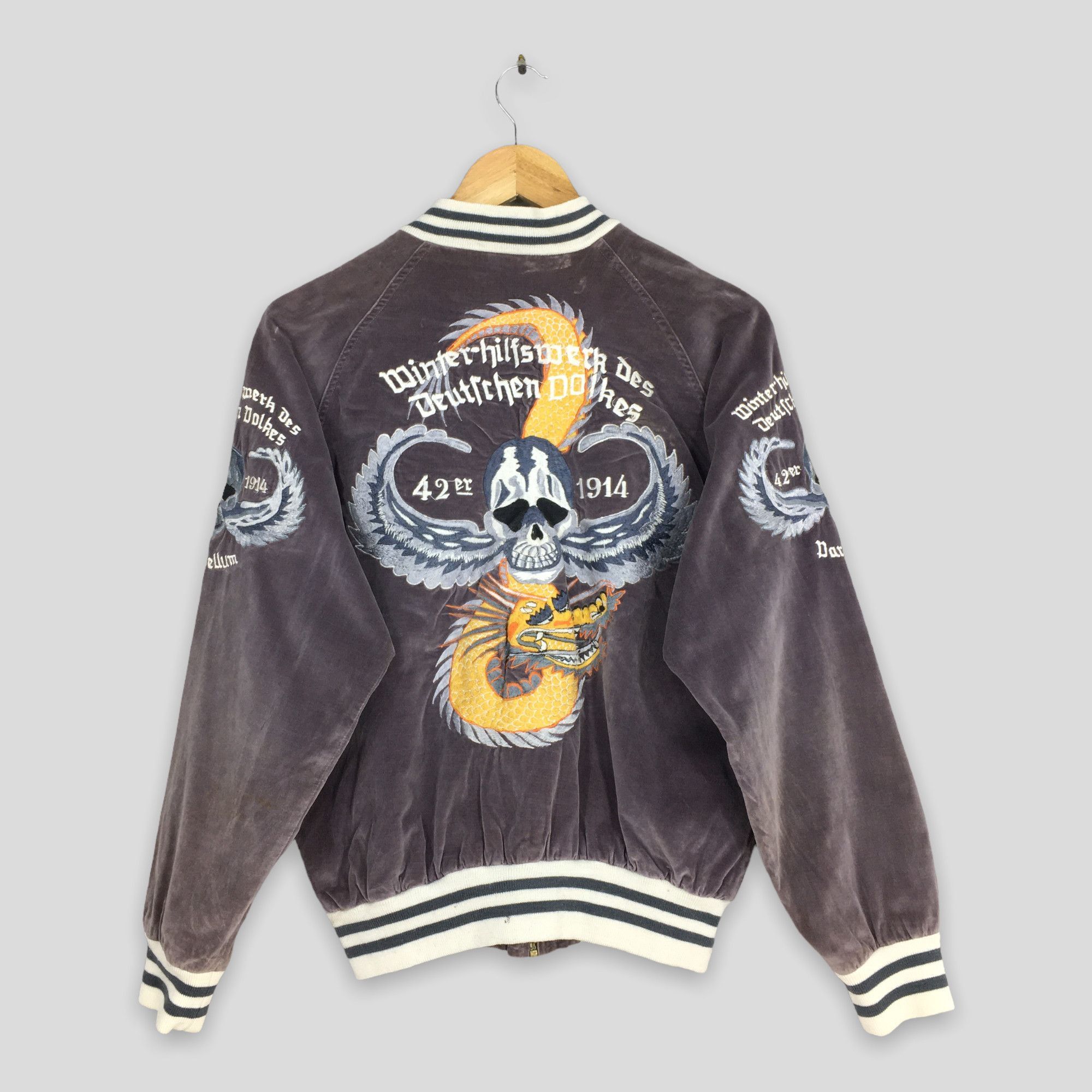 Other Sukajan Paratroopers Dragon Skull Souvenir Jacket Medium Size US M / EU 48-50 / 2 - 1 Thumbnail