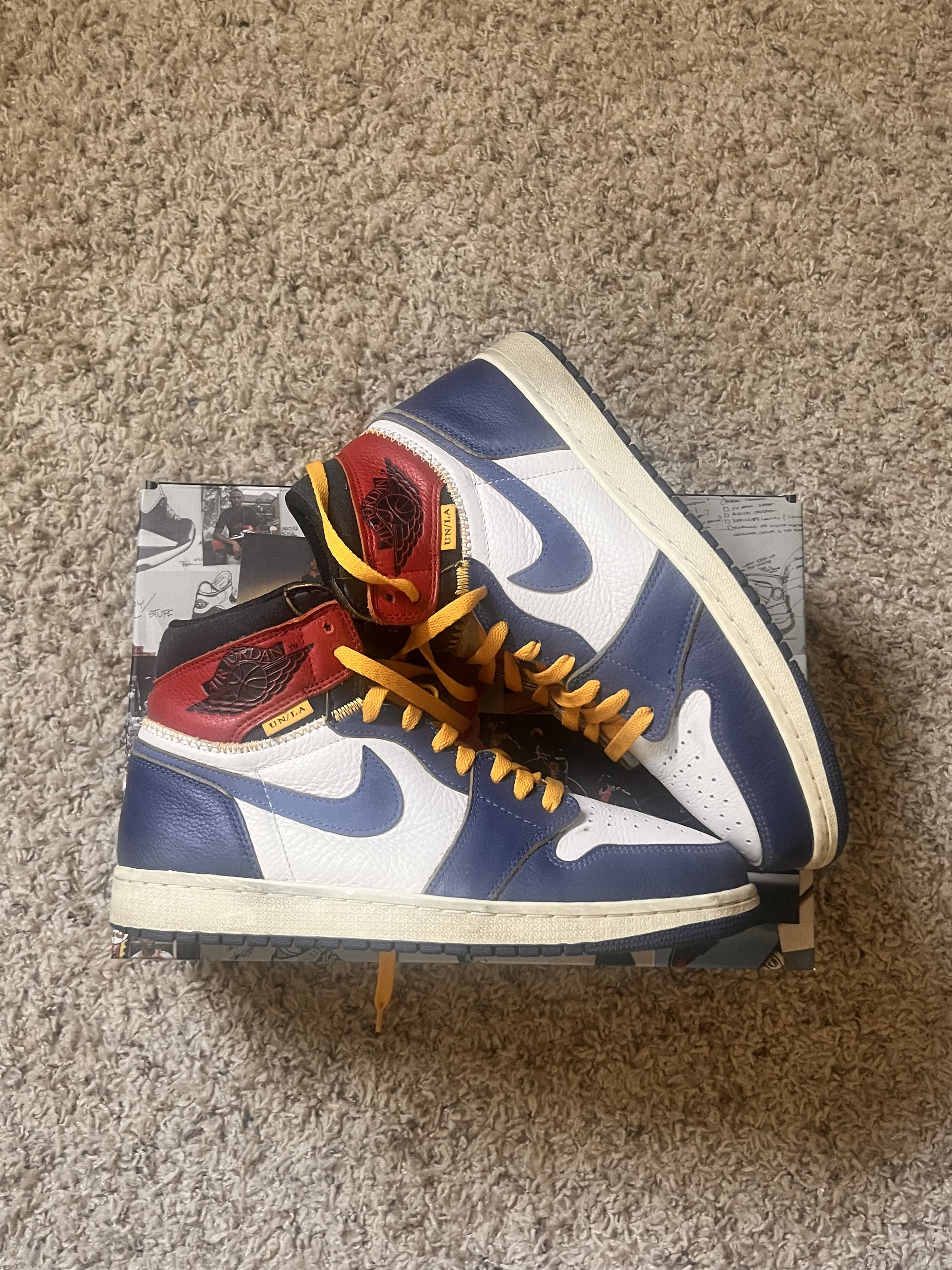 Nike × Union LA Nike x Union LA Jordan 1 ‘Blue Toe’ Size 10 Size US 10 / EU 43 - 1 Thumbnail