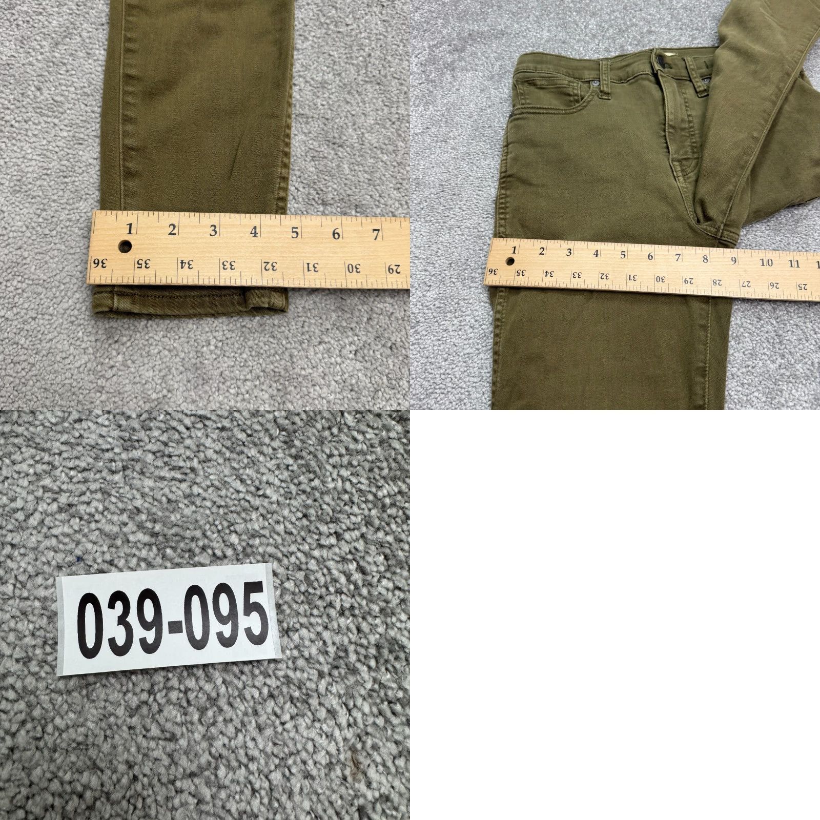 Madewell Madewell Jeans 10" High Rise Skinny Denim Womens 26 Olive Green Stretch Casual City Grunge Outdoor Size 26" / US 2 / IT 38 - 10 Thumbnail