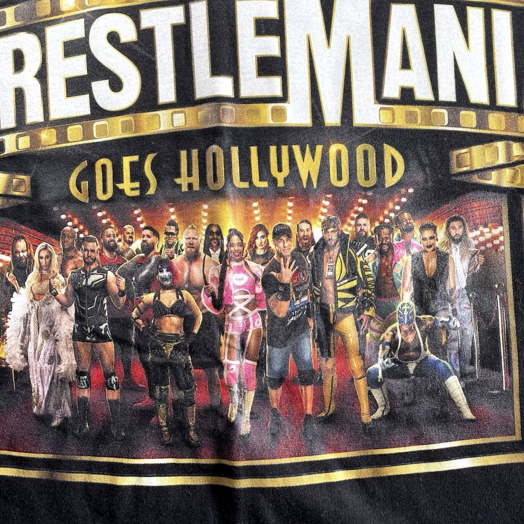 Vintage VINTAGE WWE Wrestlemania 39 Shirt Mens M Black Graphic Print Crew Neck Short Sleeve WWE Retro Sports Mens Size US M / EU 48-50 / 2 - 3 Thumbnail