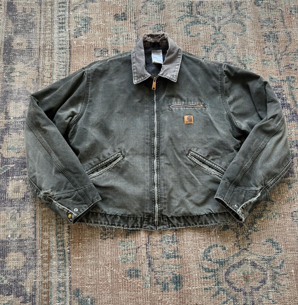 image of Carhartt Detroit Jacket Moss Green, Men's (Size Large)