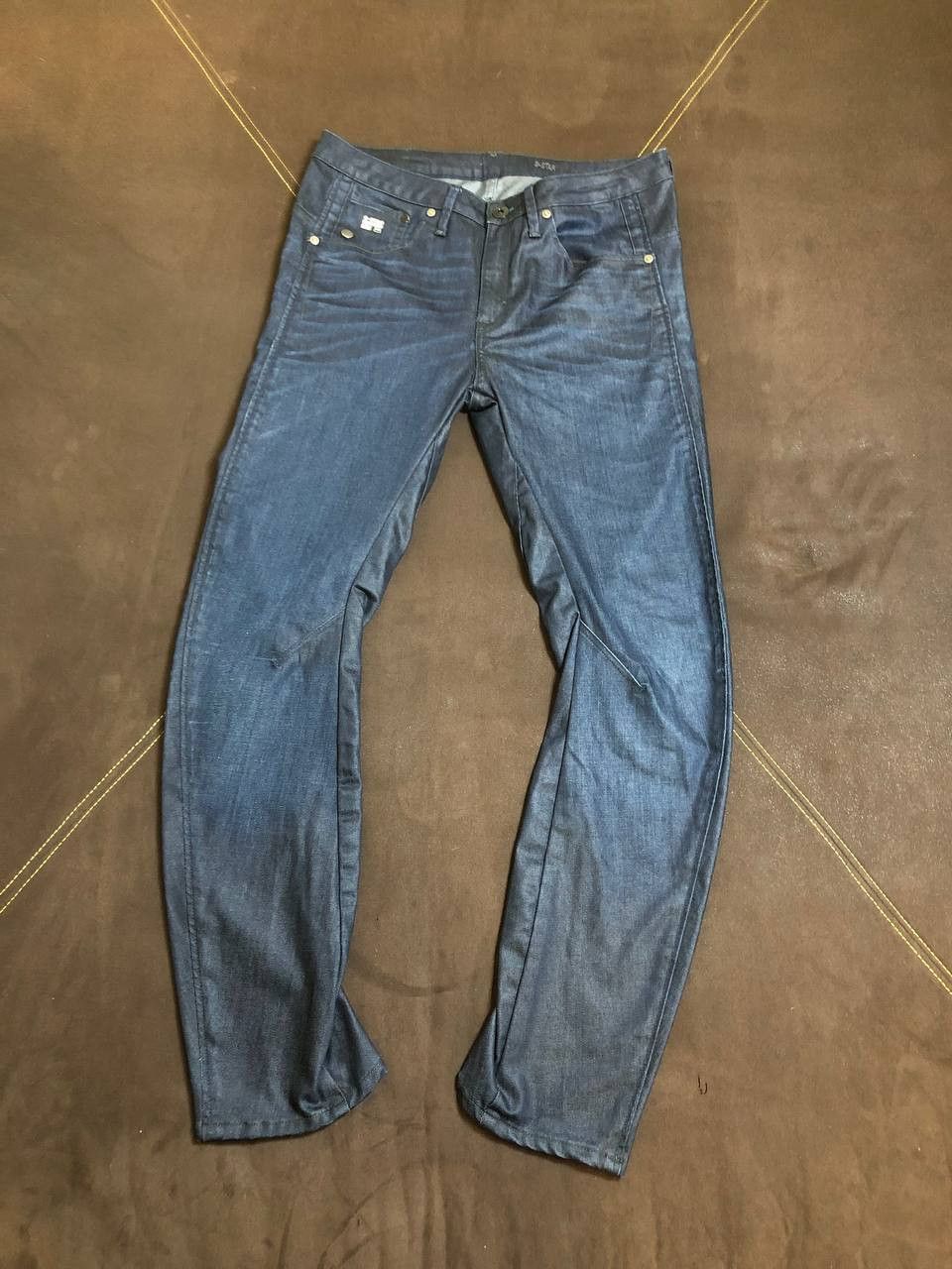 G-Star Mens G-STAR Arc Loose Tapered Dark Blue Jeans Size US 27 - 1 Thumbnail