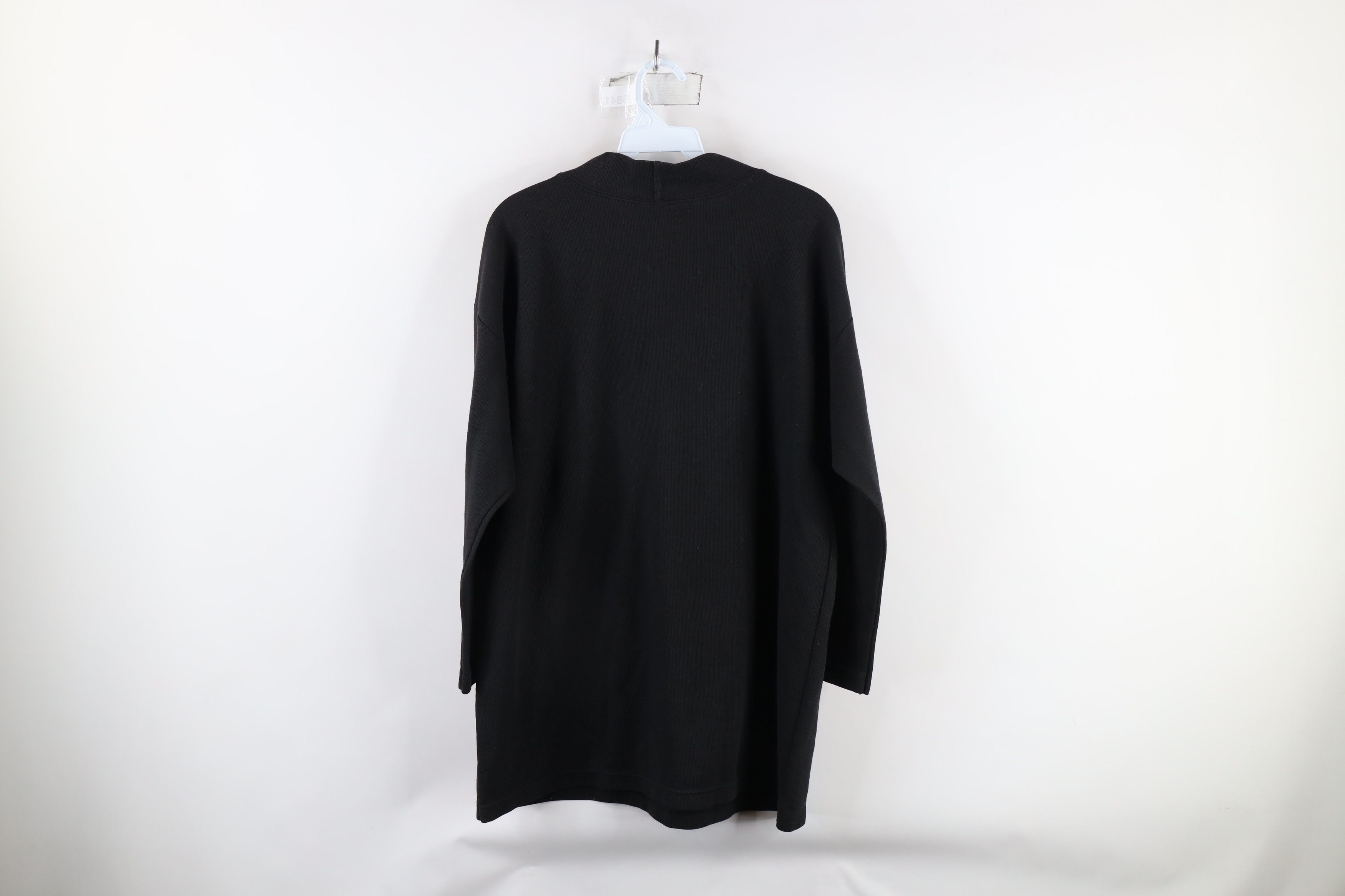 Vintage Vintage 90s Knit Mock Neck 3/4 Sleeve T-Shirt Black USA Size XL / US 12-14 / IT 48-50 - 7 Thumbnail