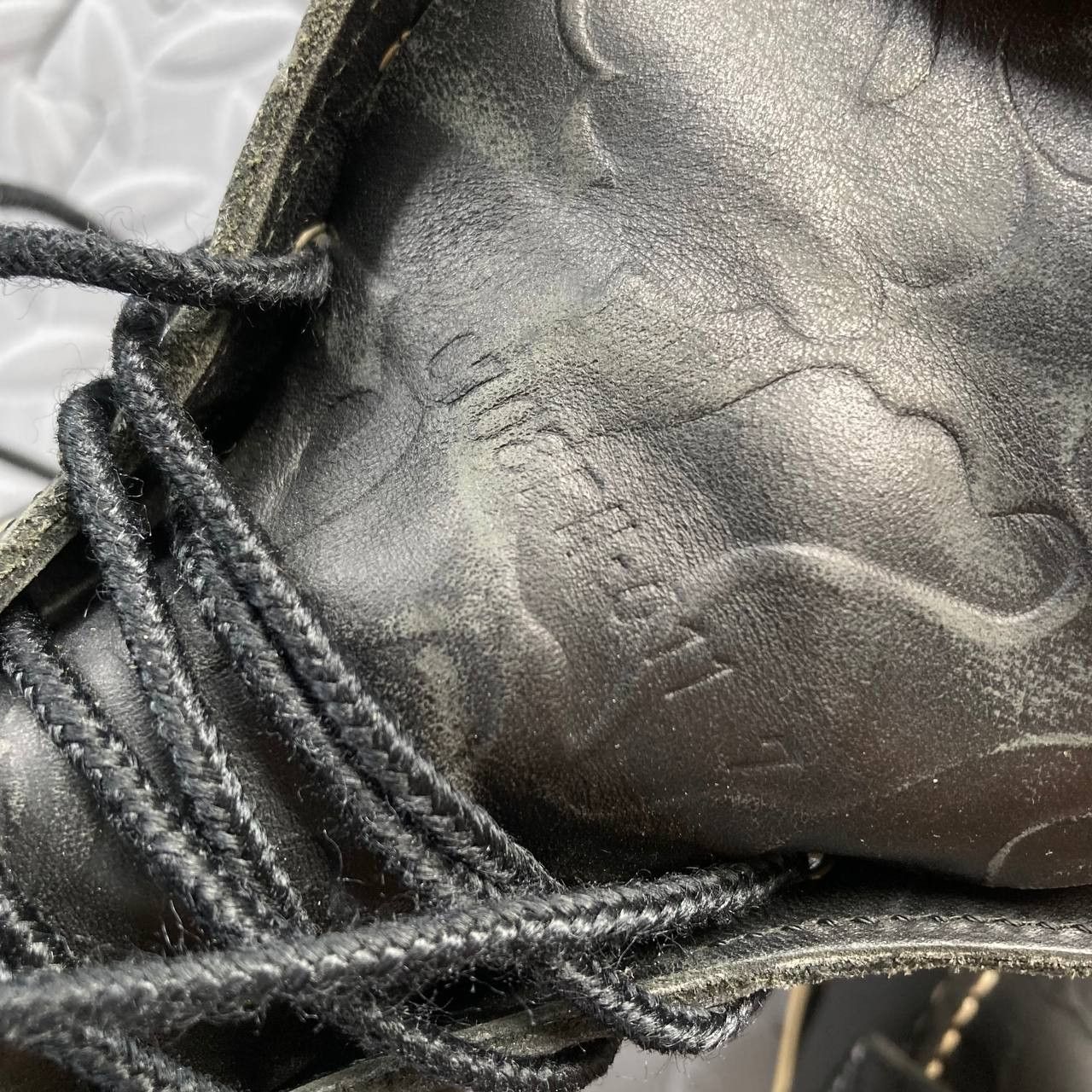 Bape 2009 Simple Soldier Black Camo Leather Boots Size US 7.5 / EU 40-41 - 10 Thumbnail