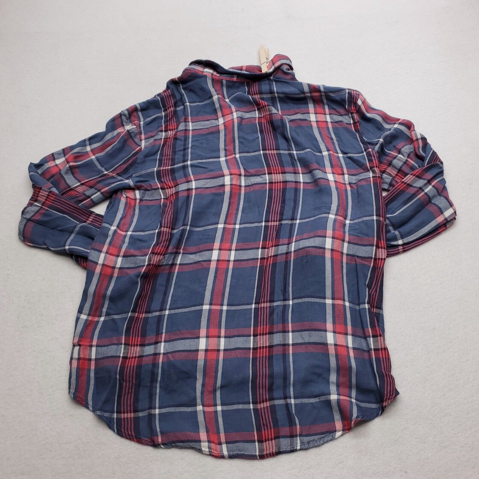 Express Express Casual Button Up Shirt Womens Size Small S Blue Red Size S / US 4 / IT 40 - 6 Thumbnail