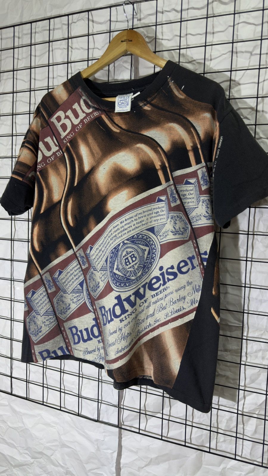 Vintage Rare vintage 1993 budweiser fullprint tee shirt Size US XL / EU 56 / 4 - 5 Thumbnail