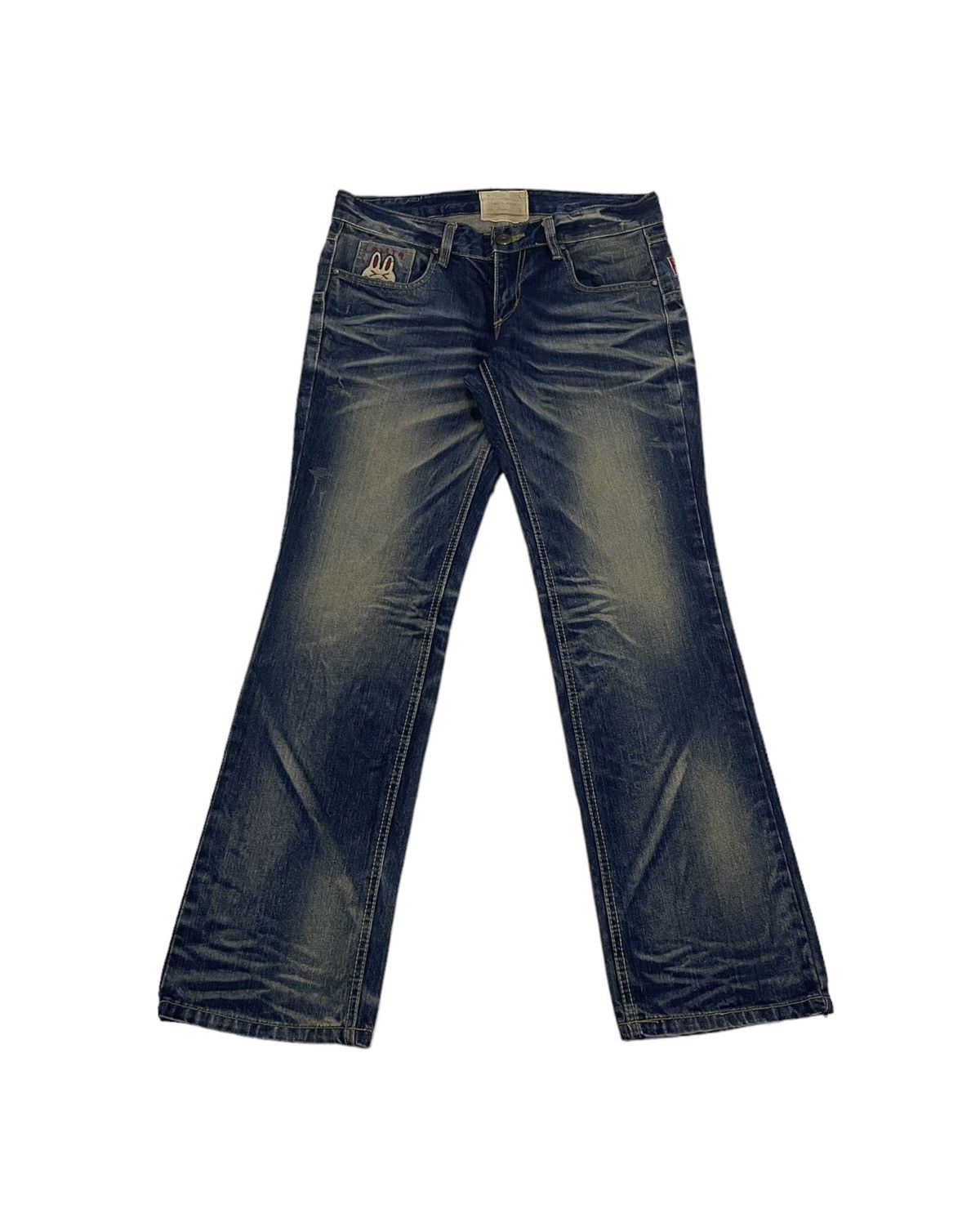 Japanese Brand Vintage Yoshitomo Nara Lolita Embroidery Logo Jeans Size US 32 / EU 48 - 4 Thumbnail