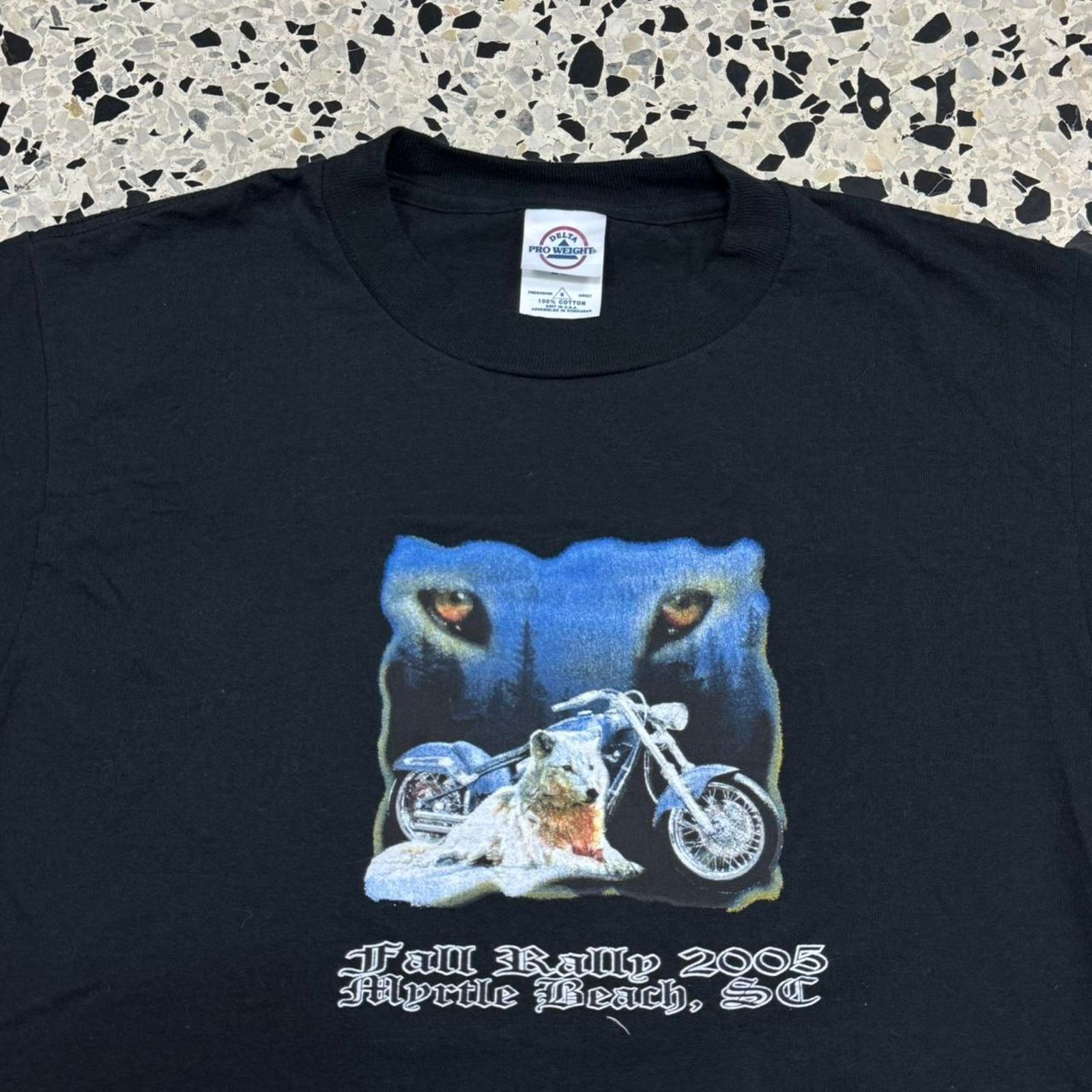 Delta × Vintage VINTAGE Y2K 2005 FALL BIKE RALLY MYRTLE BEACH SOUVENIR TEE: Size US S / EU 44-46 / 1 - 2 Thumbnail