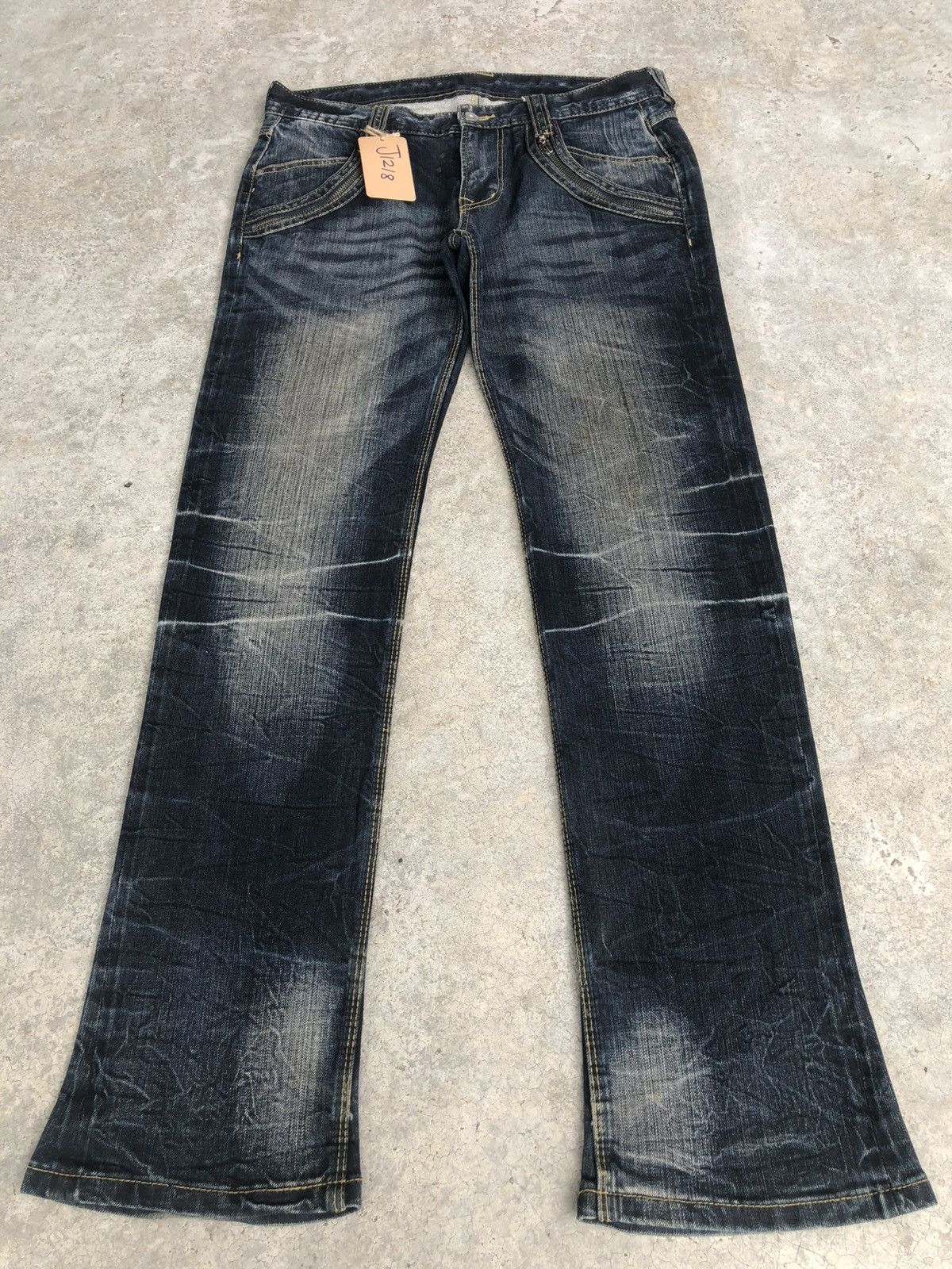 If Six Was Nine Japanese Nicole Flared Jeans Distressed Denim Size US 32 / EU 48 - 1 Thumbnail