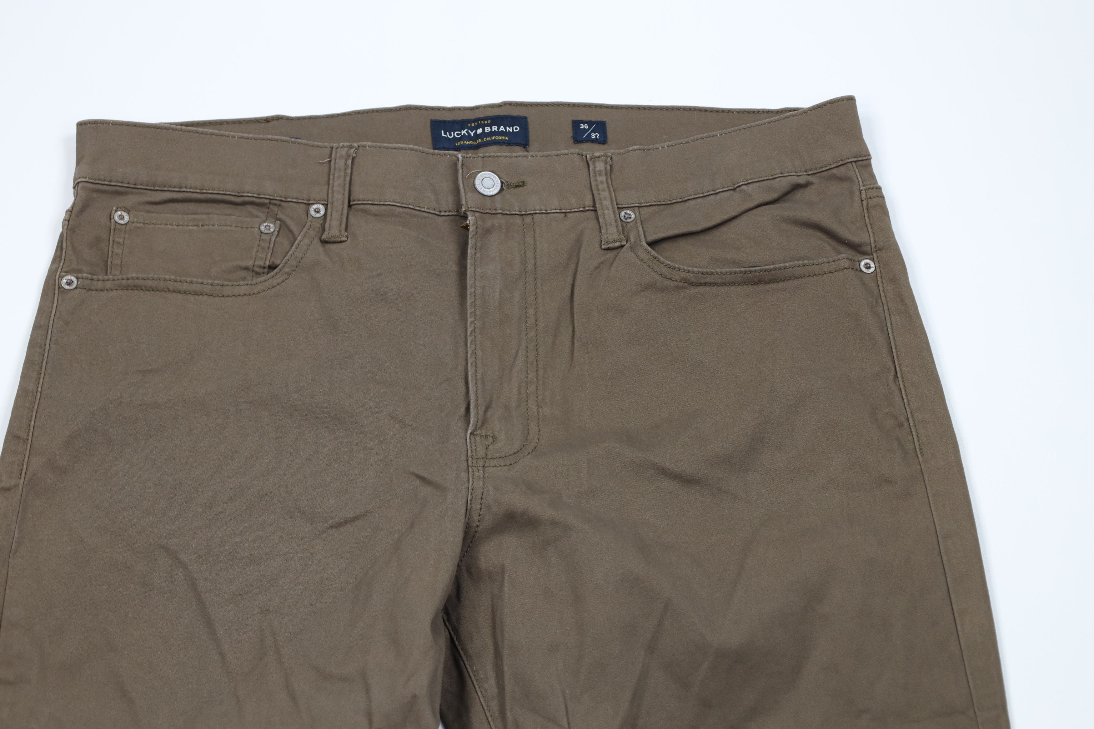 Lucky Brand Lucky Brand Slim Straight Leg Stretch Pants Trousers Brown Size US 36 / EU 52 - 2 Thumbnail