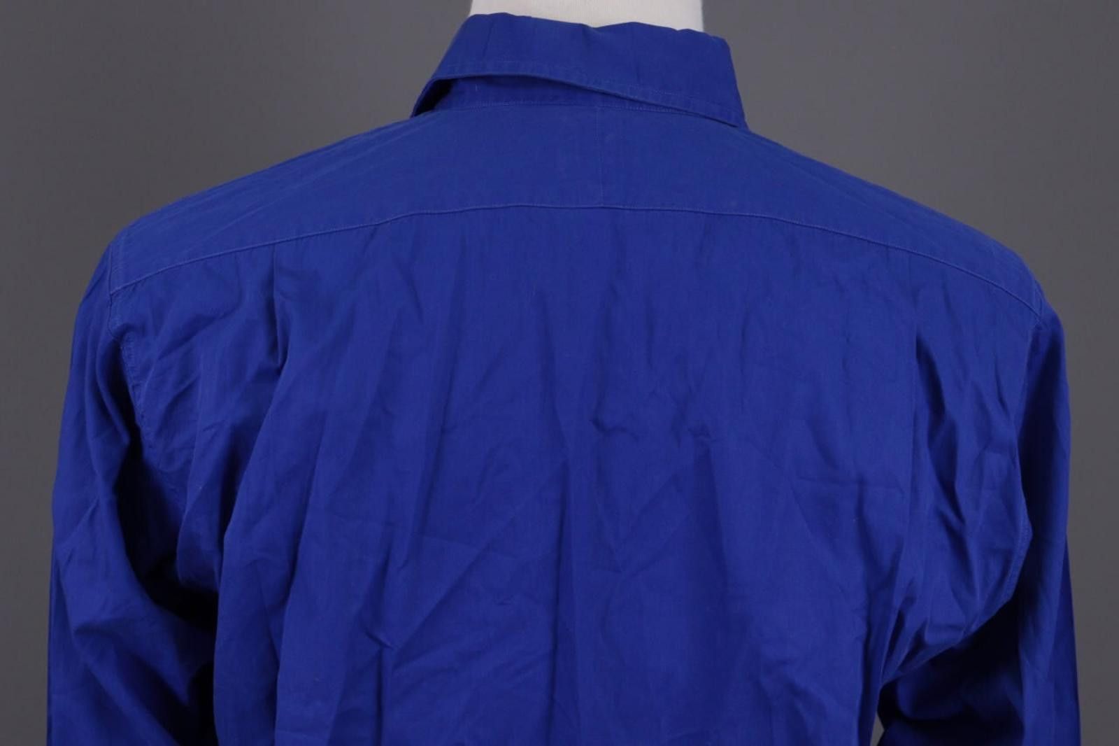 Designer Hackett London All Cotton Blue Shirt Size 39 / 15 1/2 Size US M / EU 48-50 / 2 - 10 Thumbnail