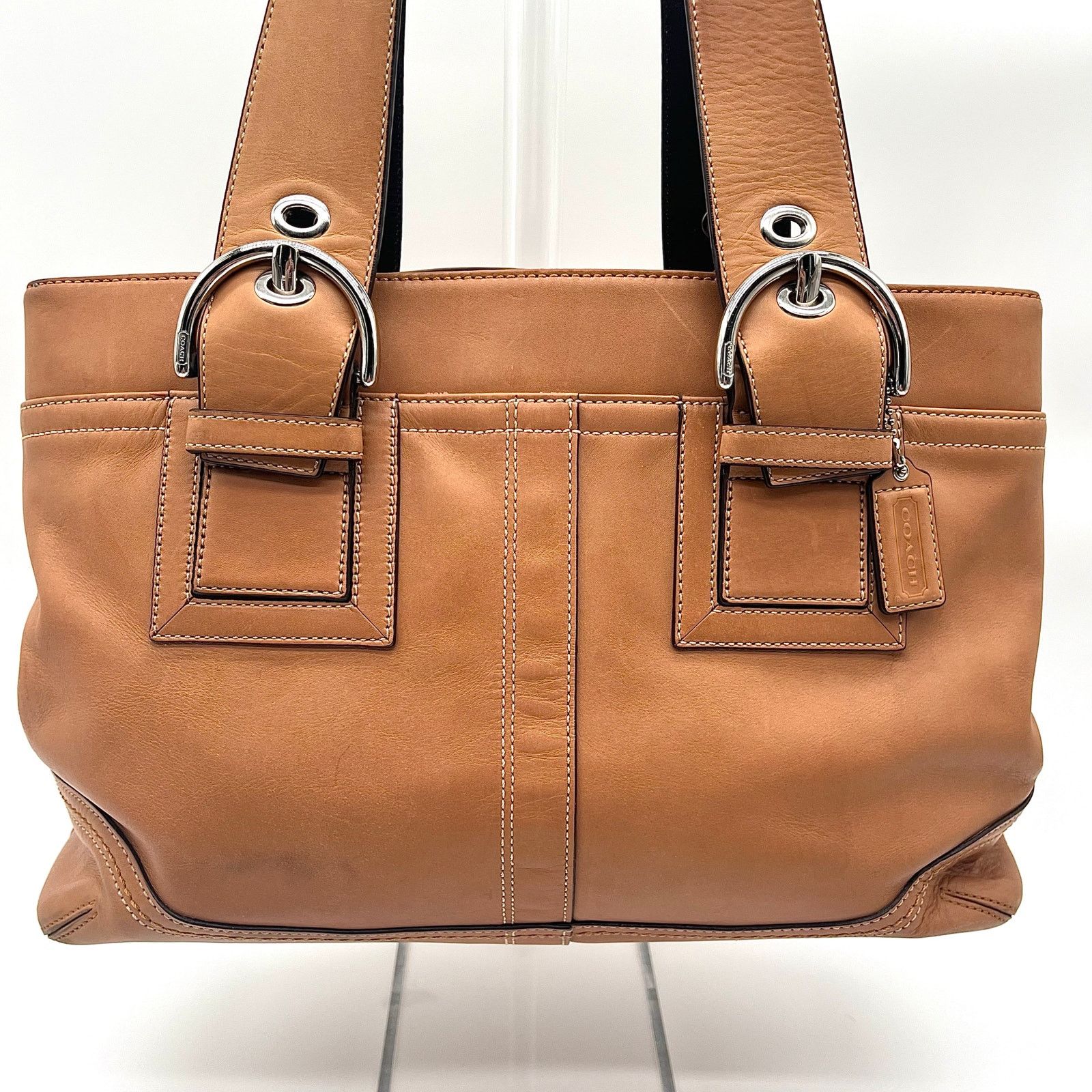 Coach COACH Soho Leather Satchel, Large Buckles Size ONE SIZE - 7 Thumbnail
