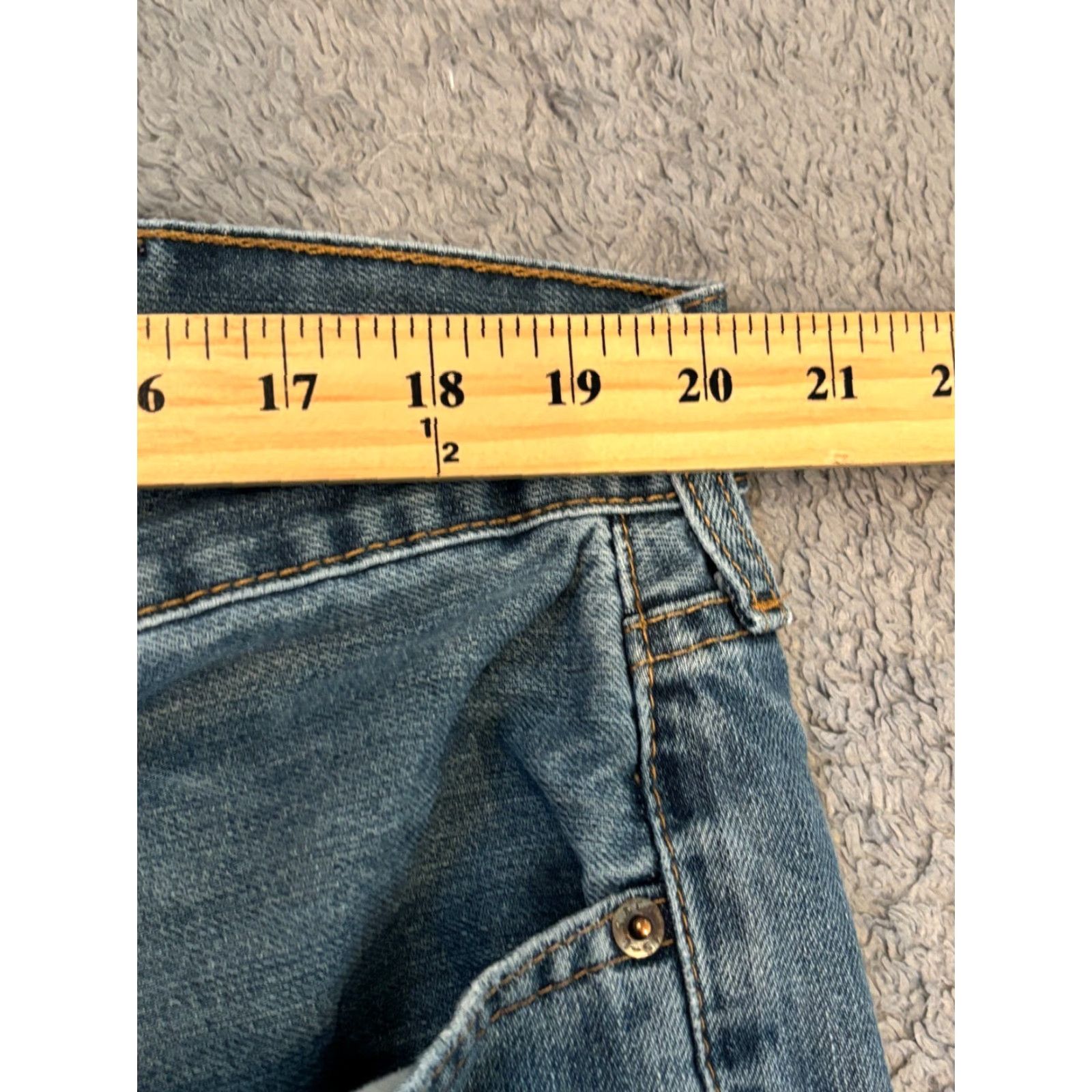Levi's Levi's 559 Jeans Mens 40x30 Relaxed Straight Blue Denim Medium Wash Skater Jeans Mens Regular Large Belt Loops 5-Pocket Denim Size US 40 / EU 56 - 3 Thumbnail
