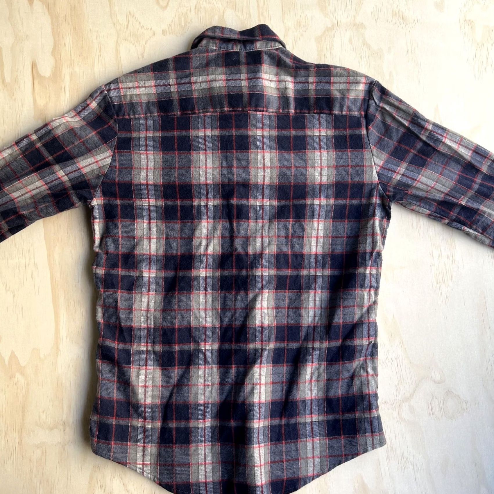 Wandler Chandler Flannel Shirt Mens M Blue Gray Plaid Long Sleeve Button Up Casual Size US M / EU 48-50 / 2 - 3 Thumbnail