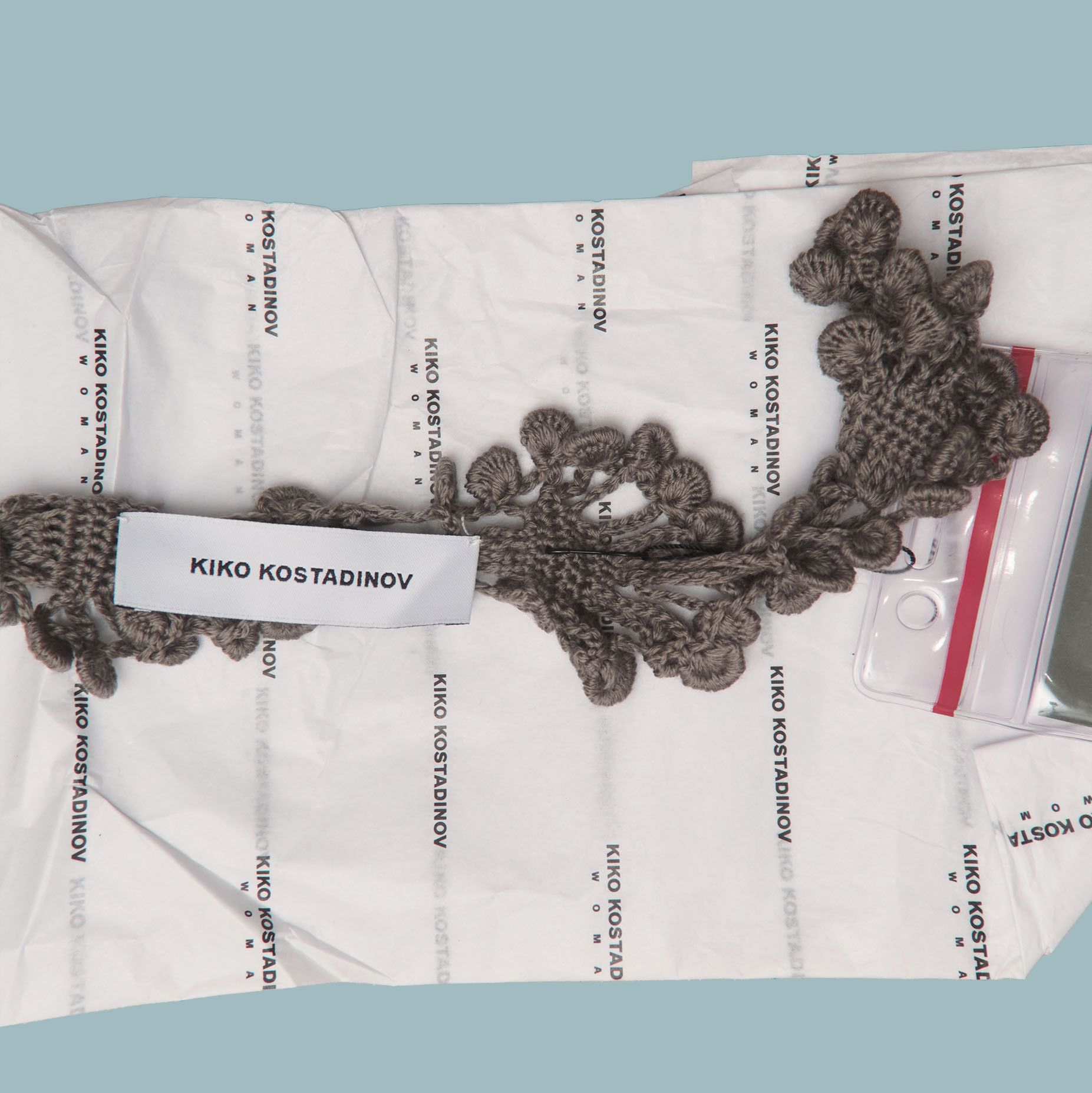 Kiko Kostadinov *BNWT* KIKO KOSTADINOV XOLO Cruma Merino Wool Crochet Scarf Size ONE SIZE - 4 Thumbnail