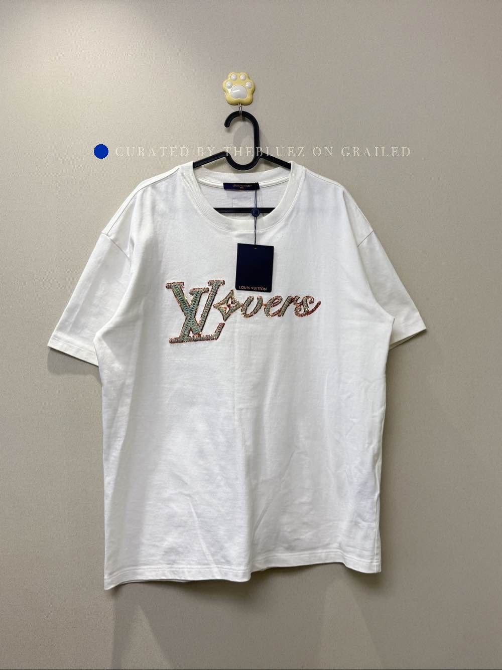 Louis Vuitton Embroidered Lovers Logo Short Sleeve T-Shirt Size US L / EU 52-54 / 3 - 1 Thumbnail