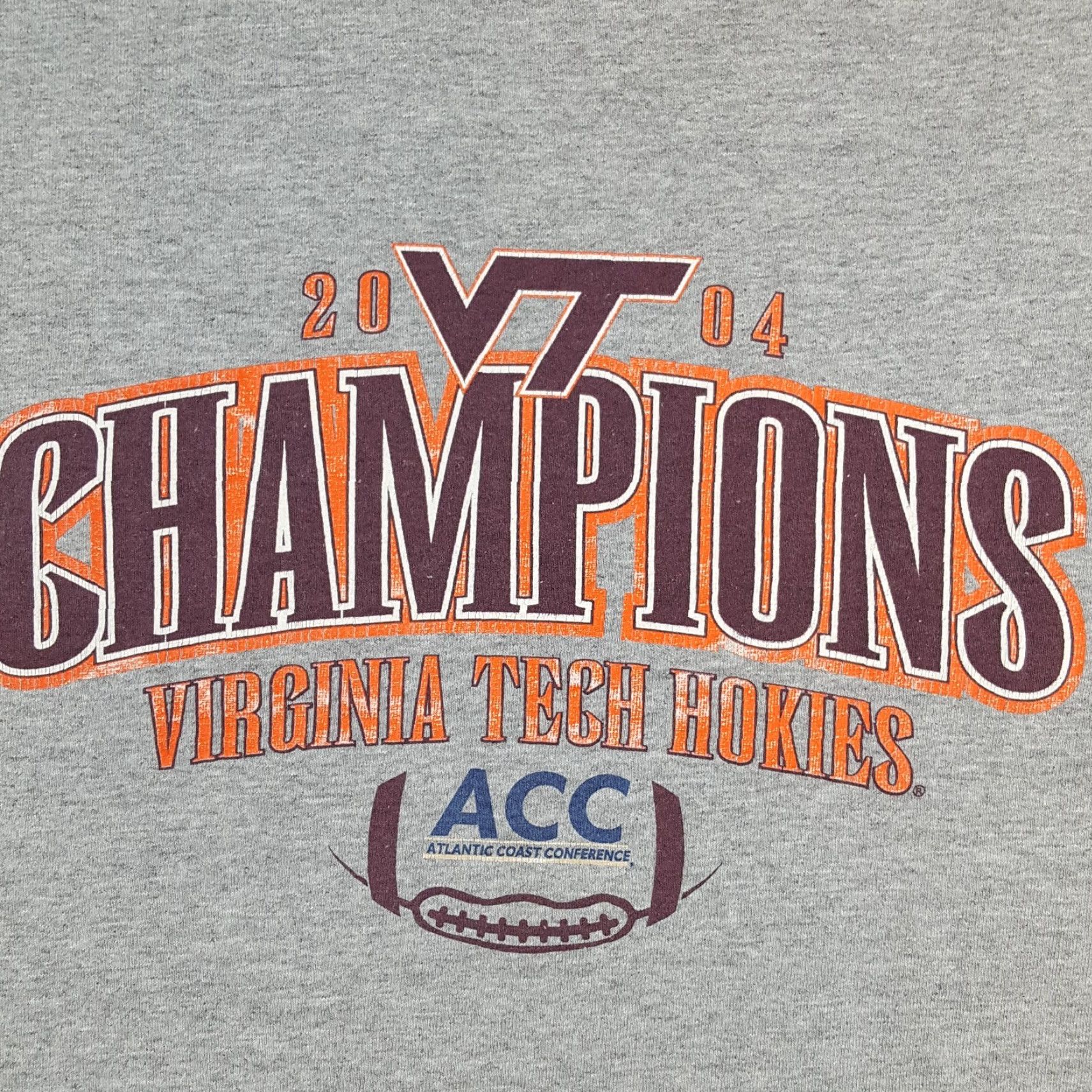 Champion VINTAGE Virginia Tech Hokies 2004 ACC Champions Size Medium Long Sleeve Football T Shirt Size US M / EU 48-50 / 2 - 3 Thumbnail