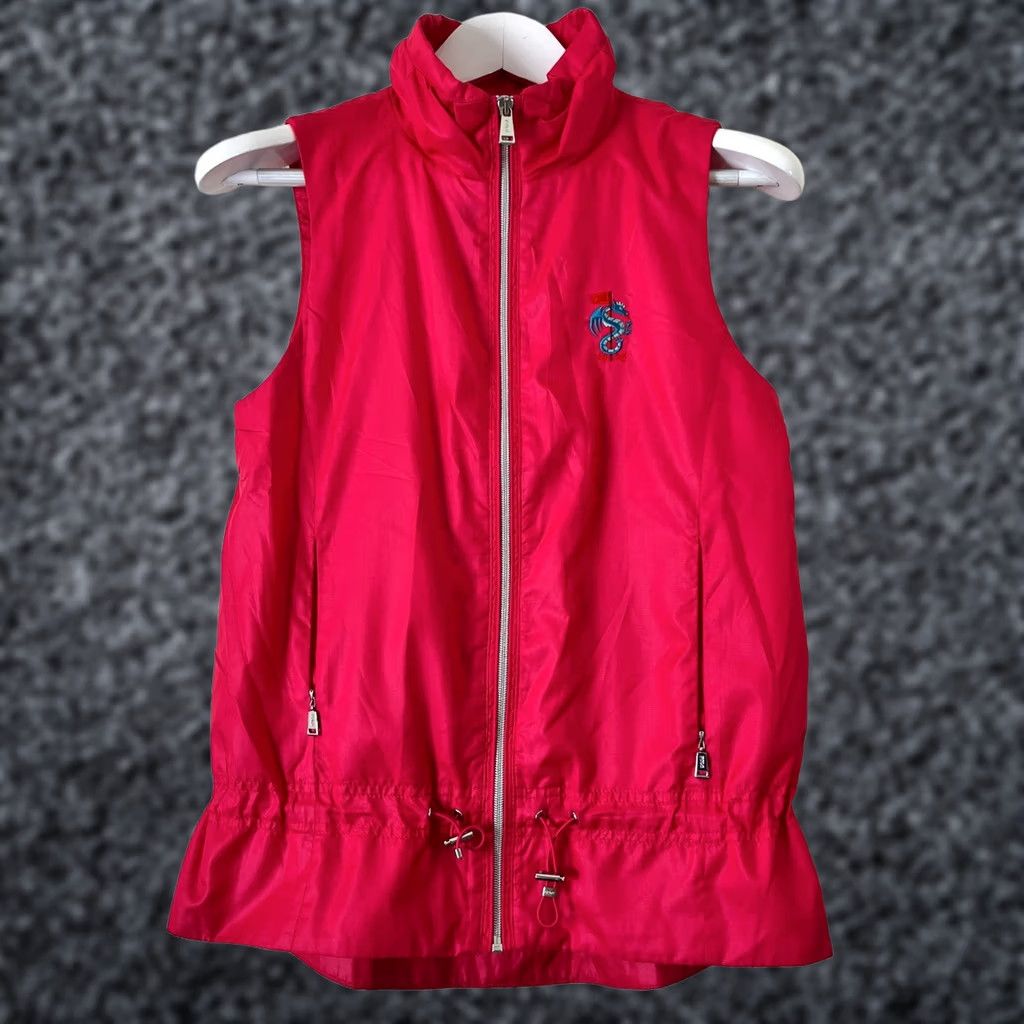 Ralph Lauren Polo Golf Ralph Lauren Performance Wind Vest Small Embroidered Dragon 1925 Logo Women's Pink Vest with Full Zip Pockets Size S / US 4 / IT 40 - 1 Thumbnail