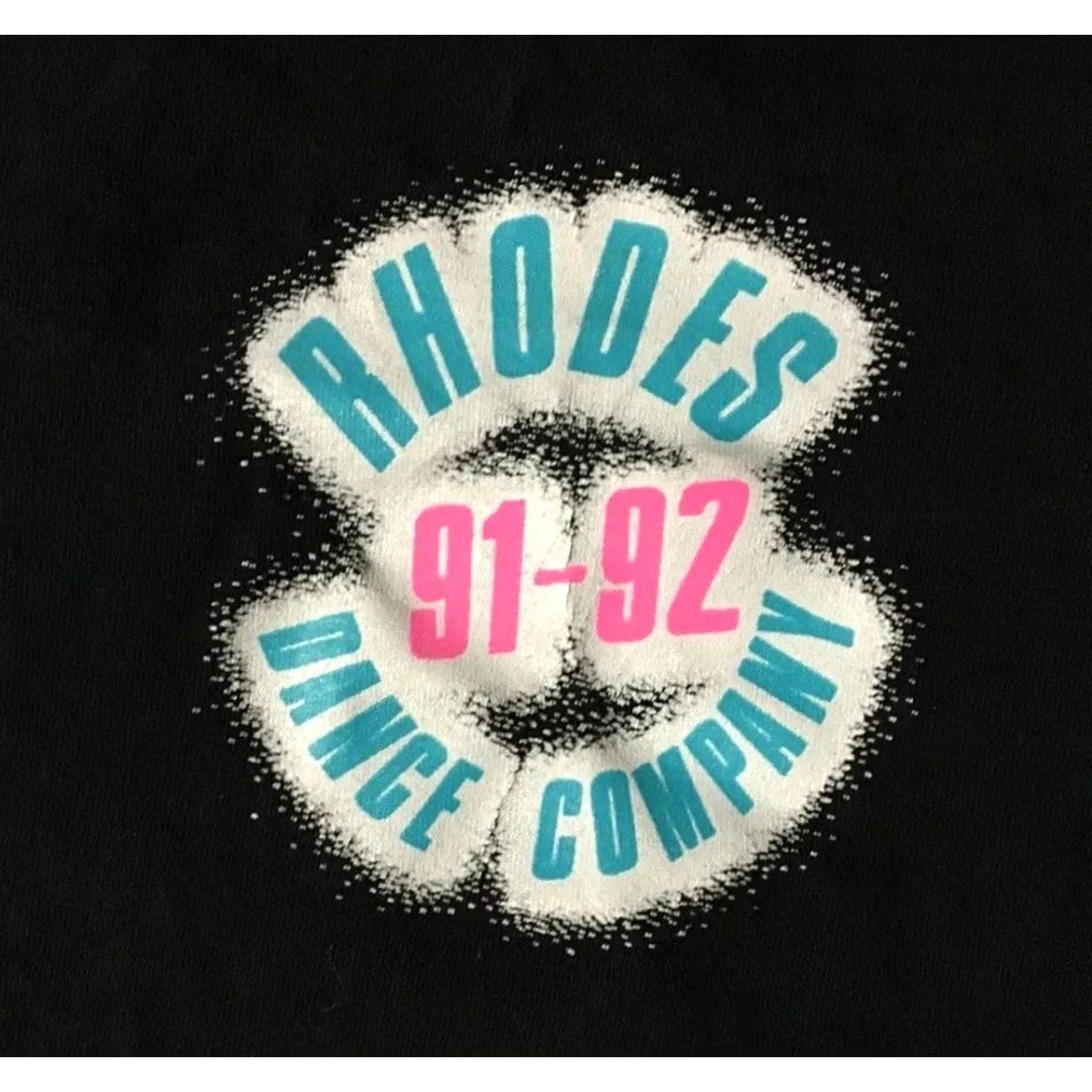 Just Don VINTAGE Rhodes Dance Just Do It Faded Shirt M Black Logo Single Stitch T-Shirt Men Short Sleeve Crew Neck 90s Grunge Retro USA Size US M / EU 48-50 / 2 - 4 Thumbnail