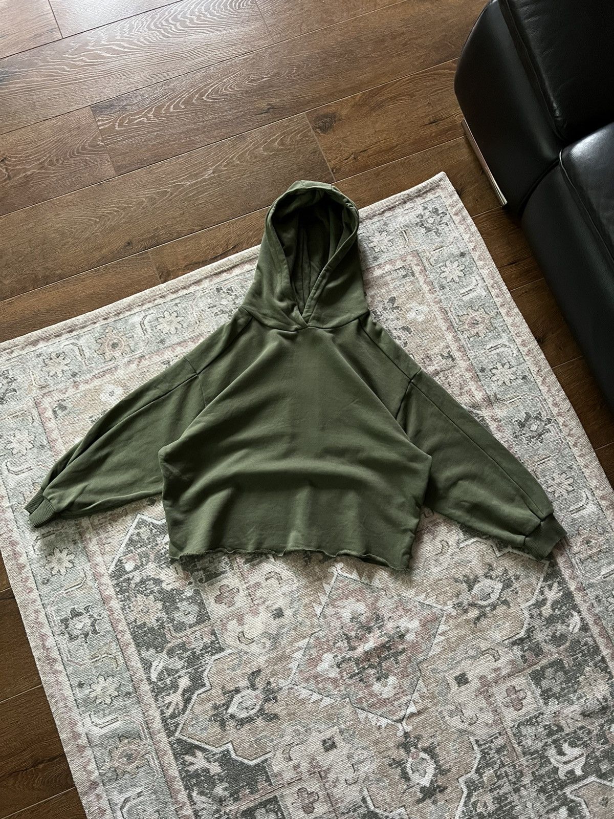 Thom Krom Thom Krom Green Cropped Hoodie Size M / US 6-8 / IT 42-44 - 2 Thumbnail