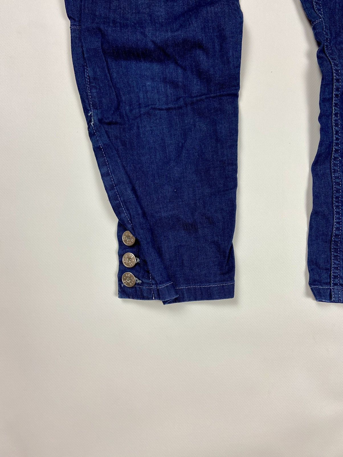 Marithe + Francois Girbaud × Vintage Marithe Francois Girbaud Navy Cropped Women Denim JeansSz 28 Size 30" / US 8 / IT 44 - 5 Thumbnail