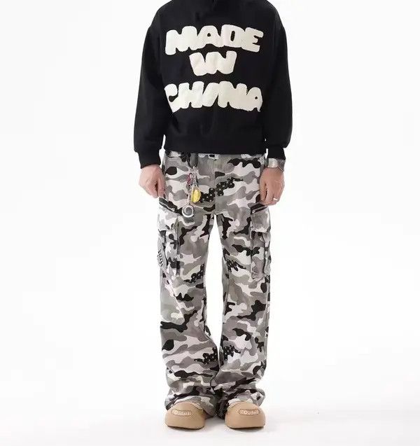 Japanese Brand Vintage Street Camouflage Loose Casual Work Pants Size US 28 / EU 44 - 6 Thumbnail
