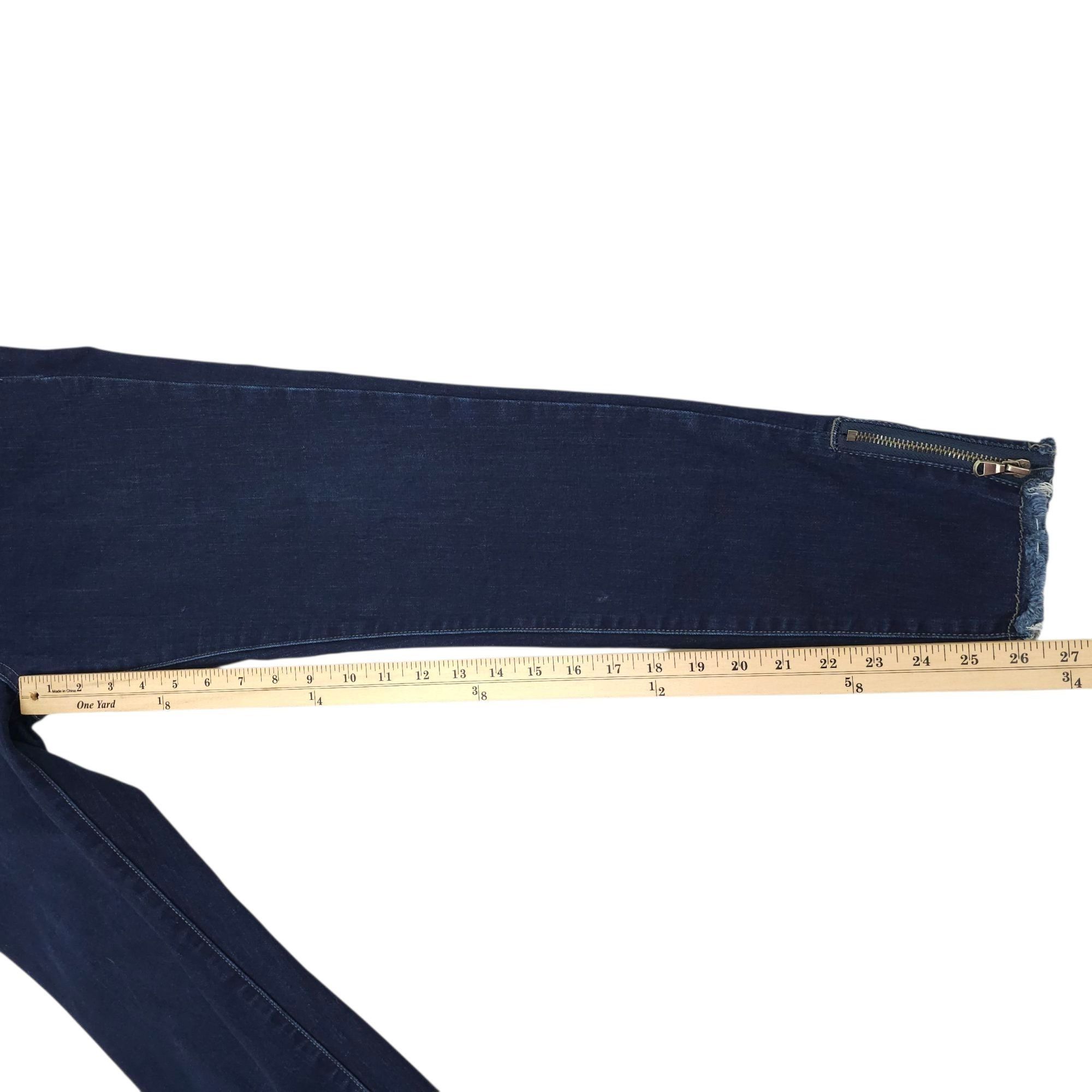 Kancan USA KanCan Mid Rise Crop Skinny Jeans Womens 9/28 Dark Wash Zipp Size 30" / US 8 / IT 44 - 5 Thumbnail