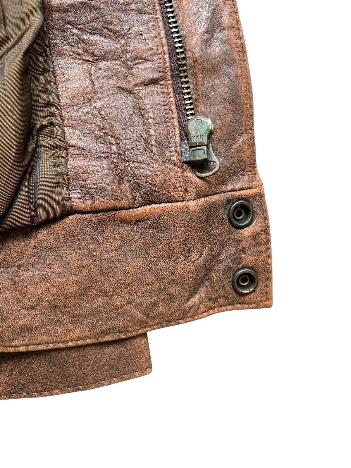 Vintage Vintage Reno France Fur Brown G1 Leather Jacket Size US L / EU 52-54 / 3 - 12 Thumbnail