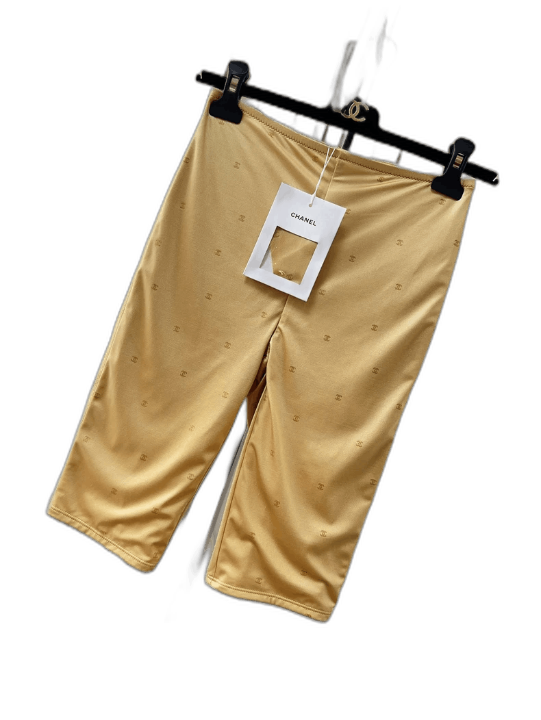 Chanel Chanel Gold CC Logo Biker Shorts Size 28" / US 6 / IT 42 - 1 Thumbnail