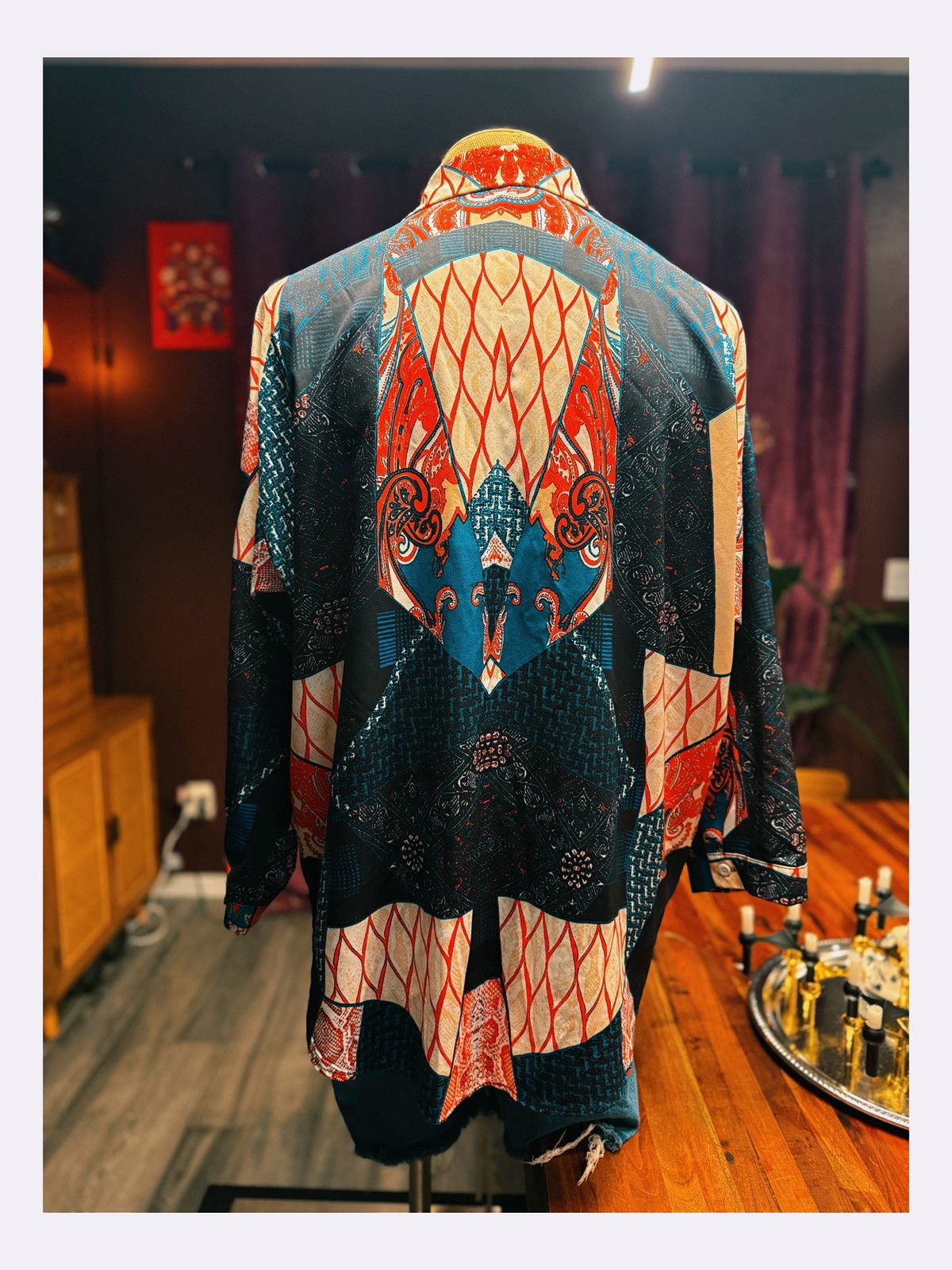 Other Unisex Vintage-Inspired Bold Patchwork Print Shirt Size US M / EU 48-50 / 2 - 6 Thumbnail