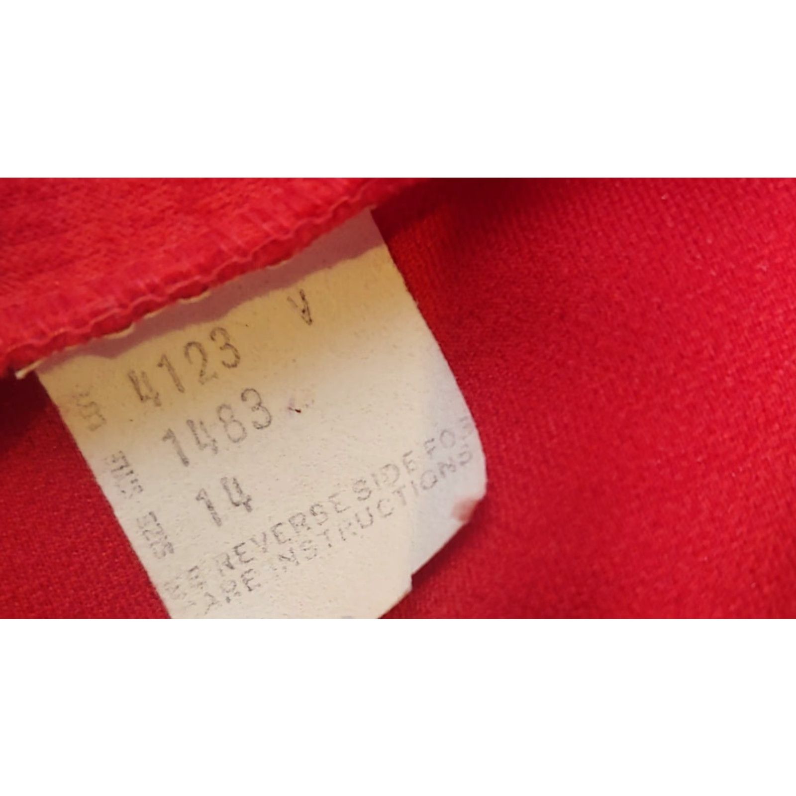 Etro VINTAGE Womens 14 Shirt Bright Red Short Sleeve Button Polyester Blouse Retro Size XL / US 12-14 / IT 48-50 - 7 Thumbnail