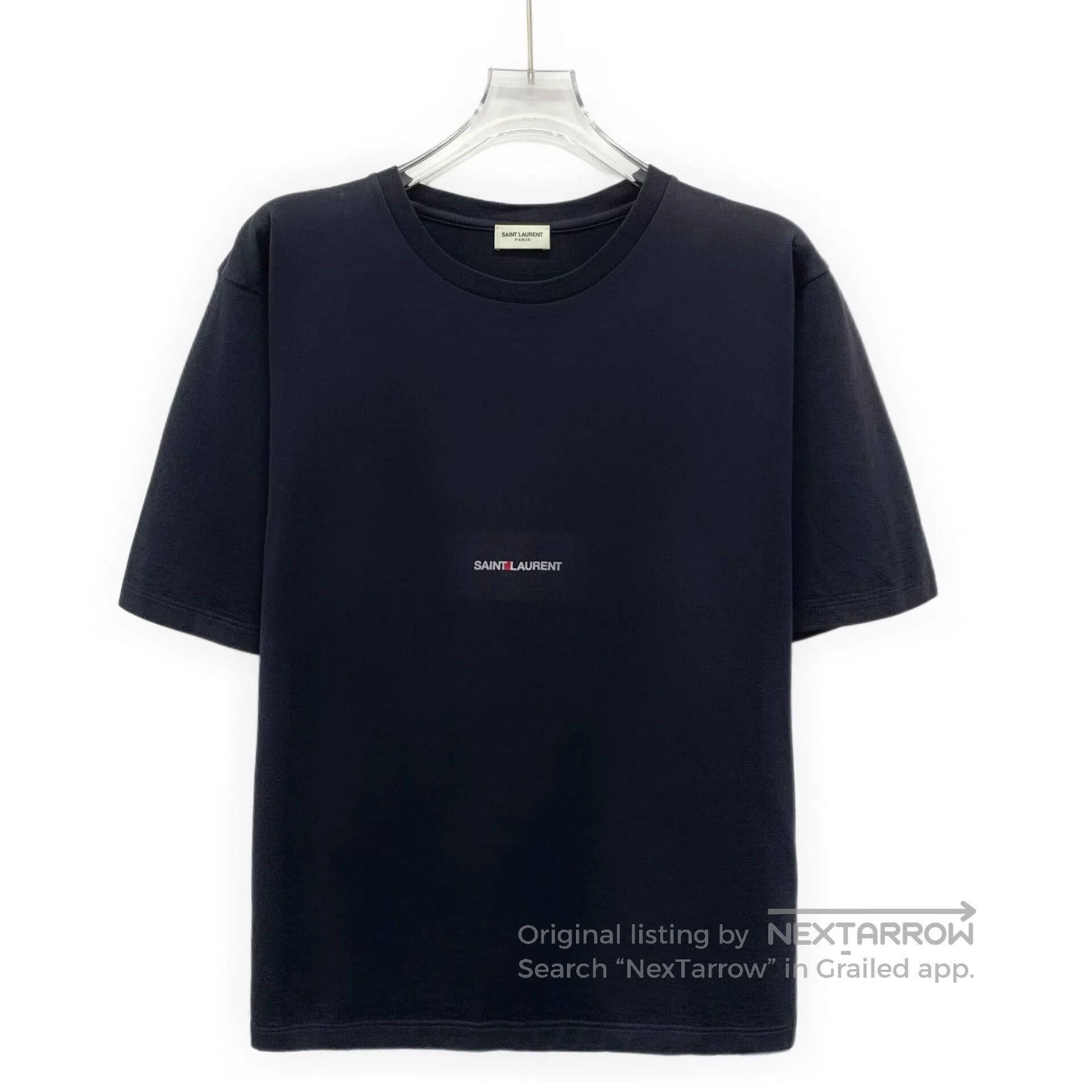 Saint Laurent Paris Saint Laurent Paris Black logo letter print cotton round n Size US S / EU 44-46 / 1 - 1 Thumbnail