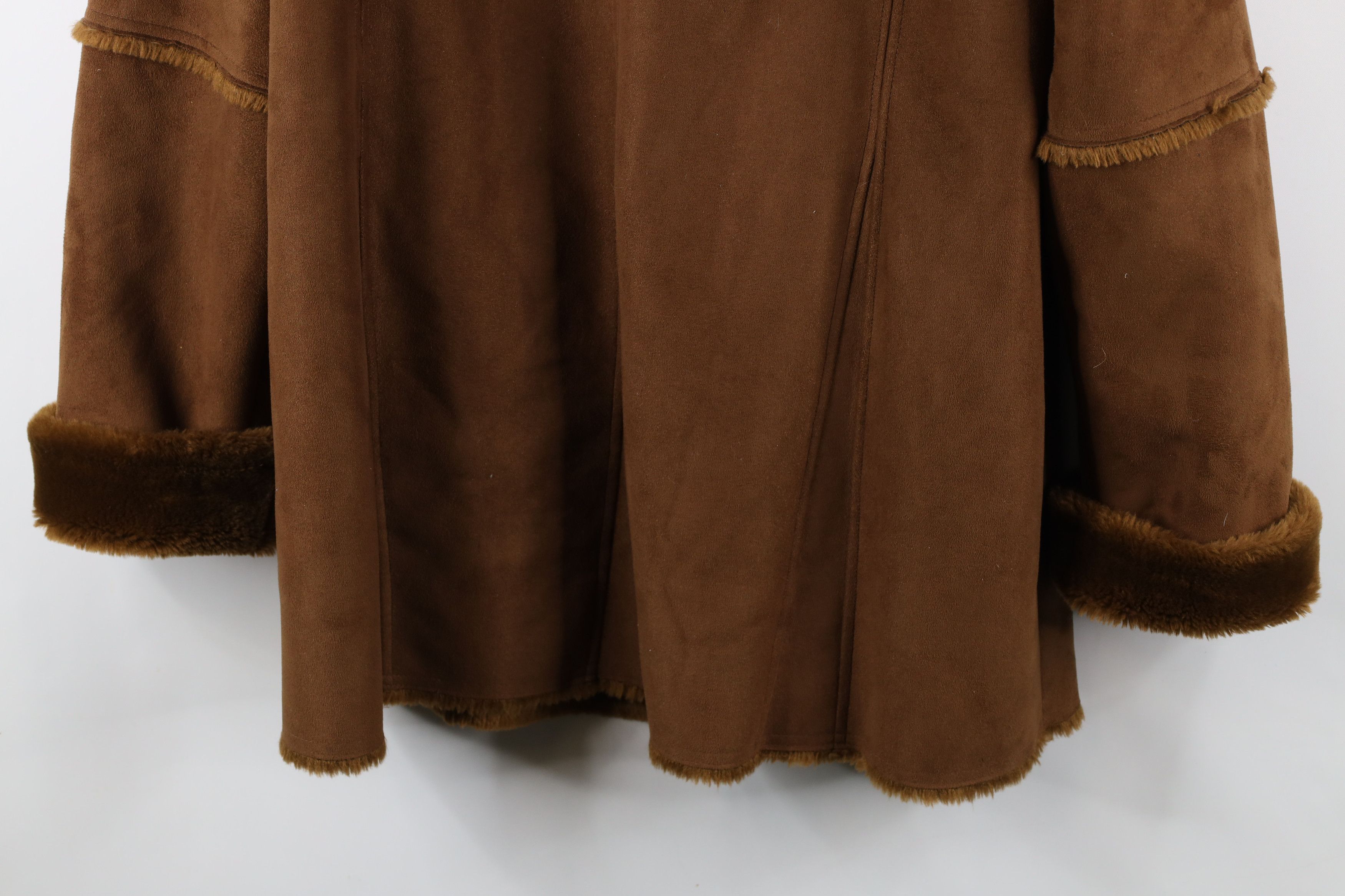 Vintage Vintage 90s Streetwear Plush Pennylane Coat Jacket Brown Size XL / US 12-14 / IT 48-50 - 17 Thumbnail