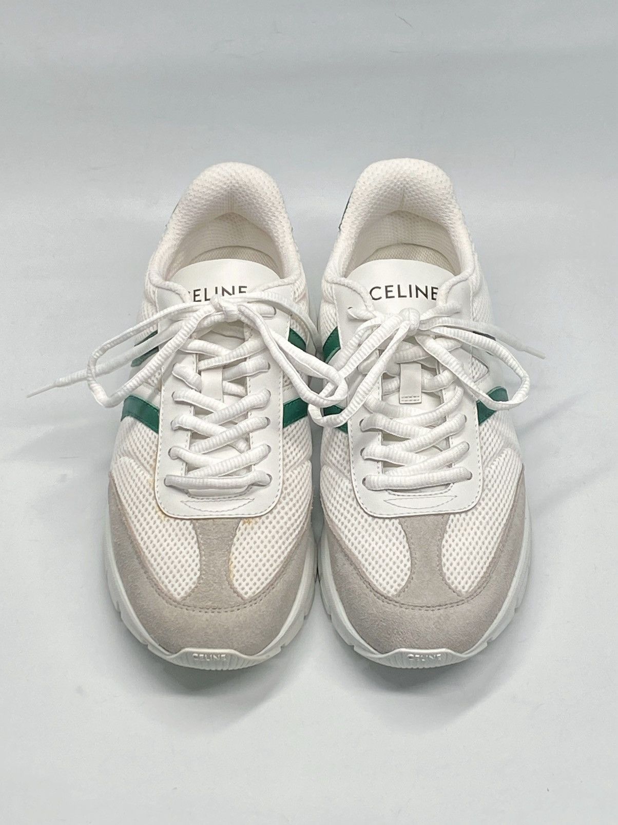 Celine Celine CR-01 Suede-Trimmed Leather and Mesh Sneakers size 37 Size US 7 / IT 37 - 4 Thumbnail
