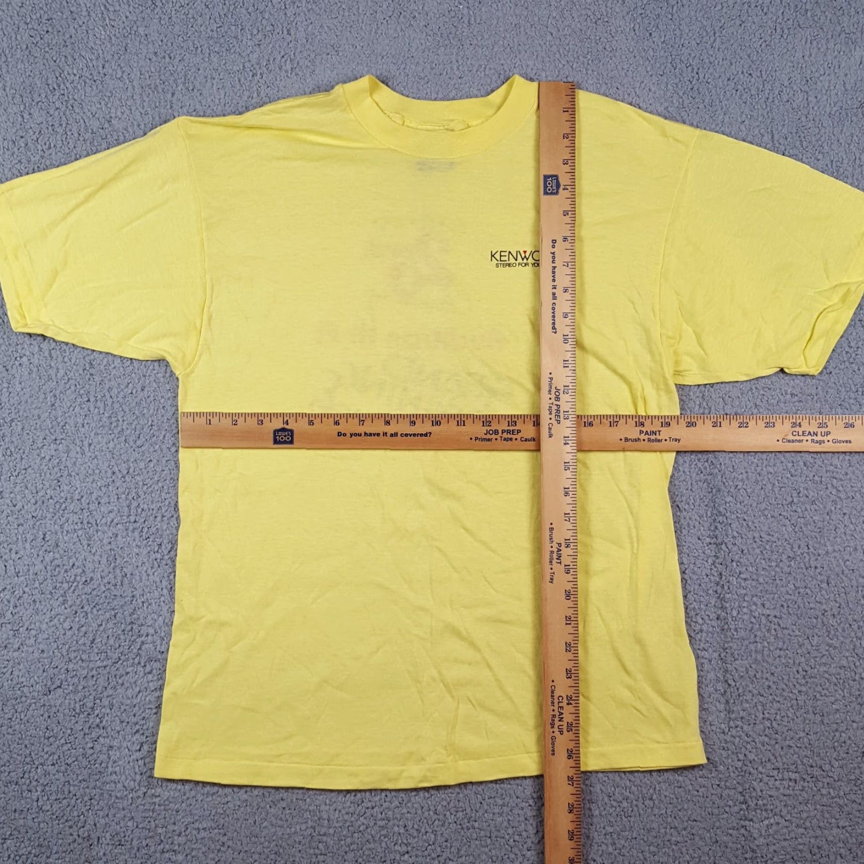 Vintage VINTAGE 80s Kenwood Stereo Car Audio T-Shirt Adult Small Yellow Hi-Fi Music Retro Mens Size US S / EU 44-46 / 1 - 8 Thumbnail