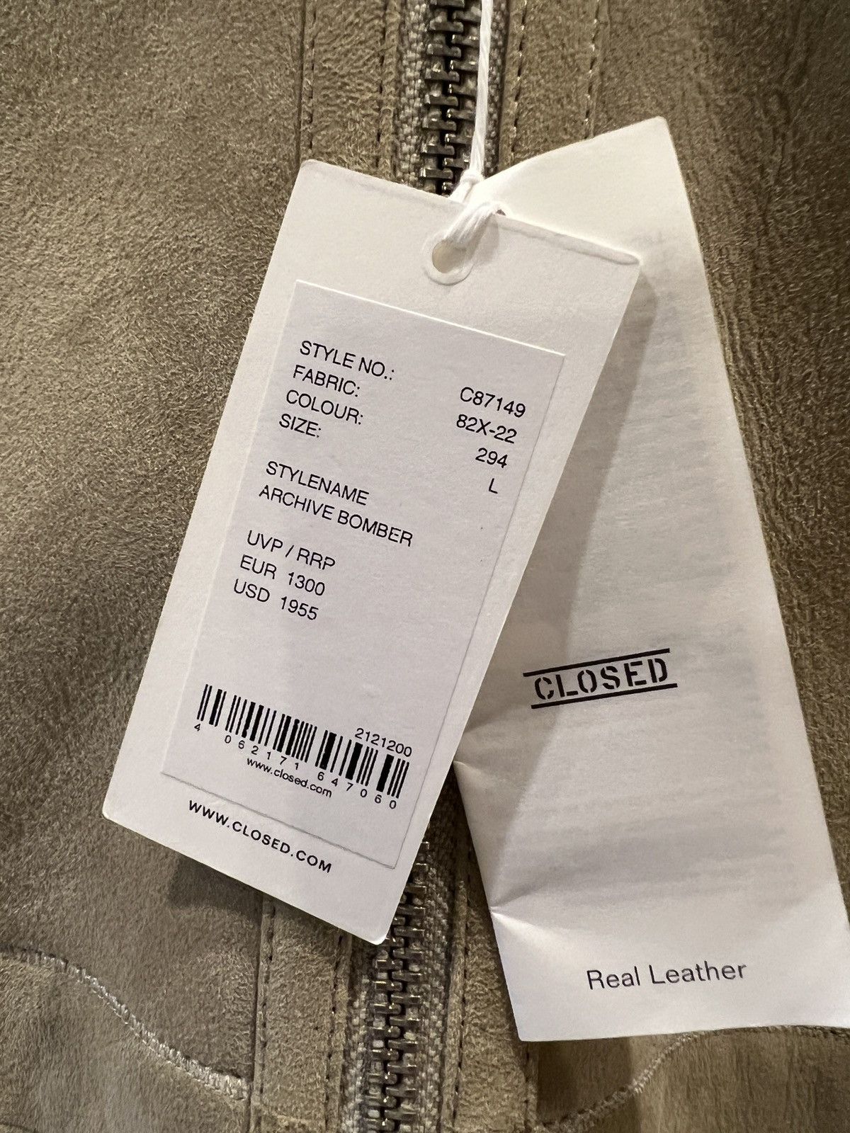 CLOSED Closed shearling lined suede bomber jacket with tags Size US L / EU 52-54 / 3 - 4 Thumbnail