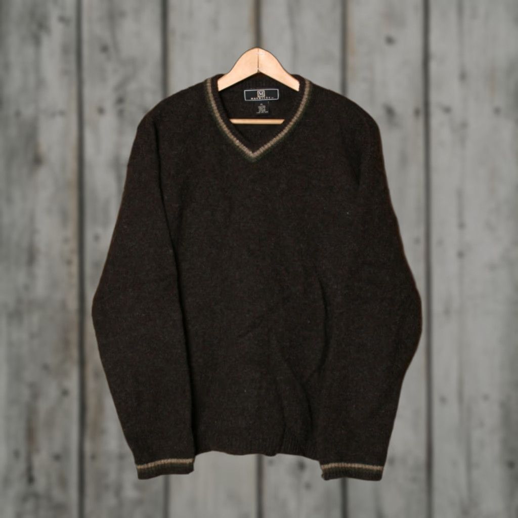 Vintage VINTAGE Maurices Brown Shetland Wool V-Neck Sweater Women's XL Shirt Size XL / US 12-14 / IT 48-50 - 1 Thumbnail