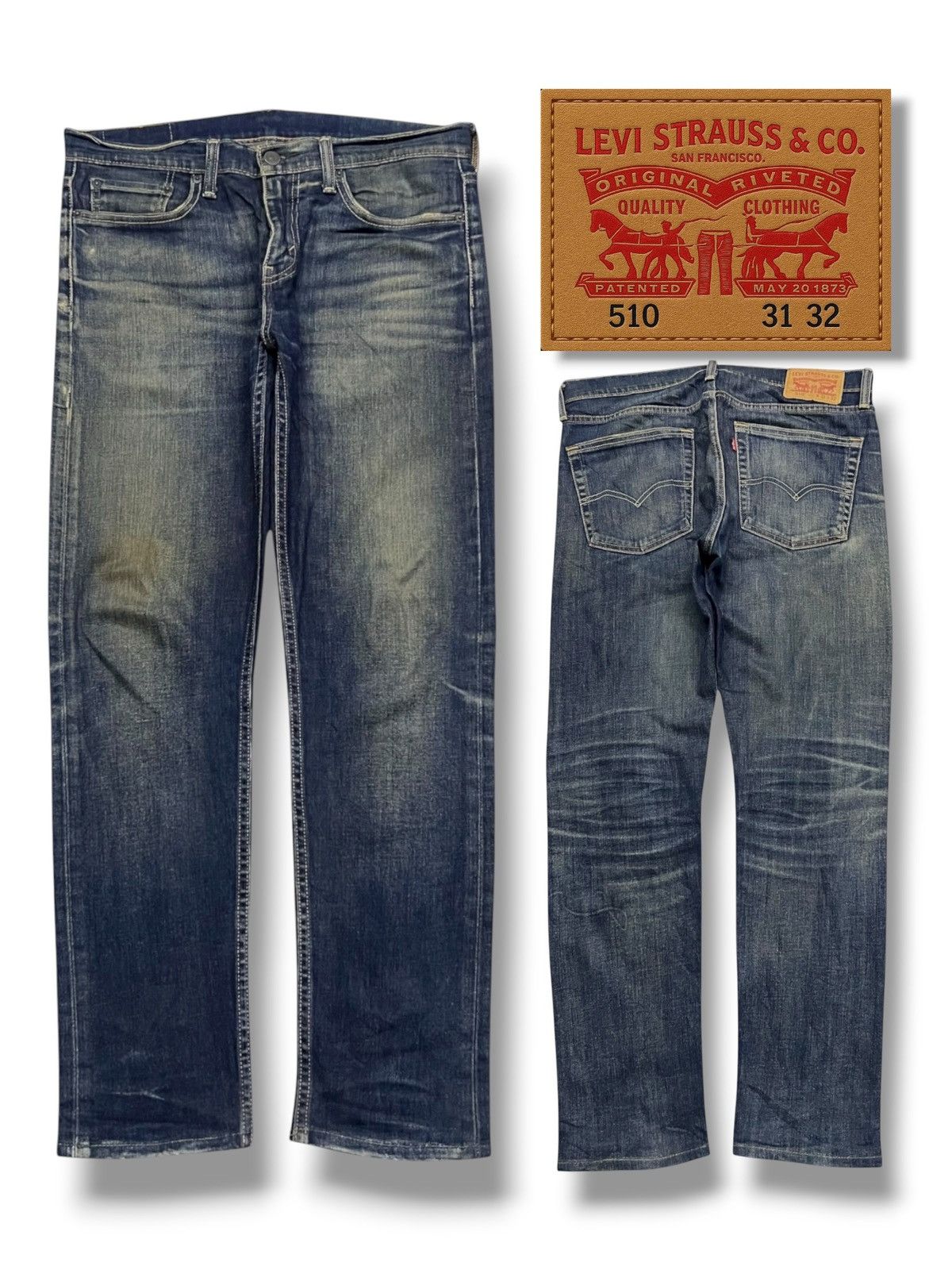 Levi's Vintage Levi’s 510 - Faded Mud Wash, Distressed Denim Size US 34 / EU 50 - 1 Thumbnail
