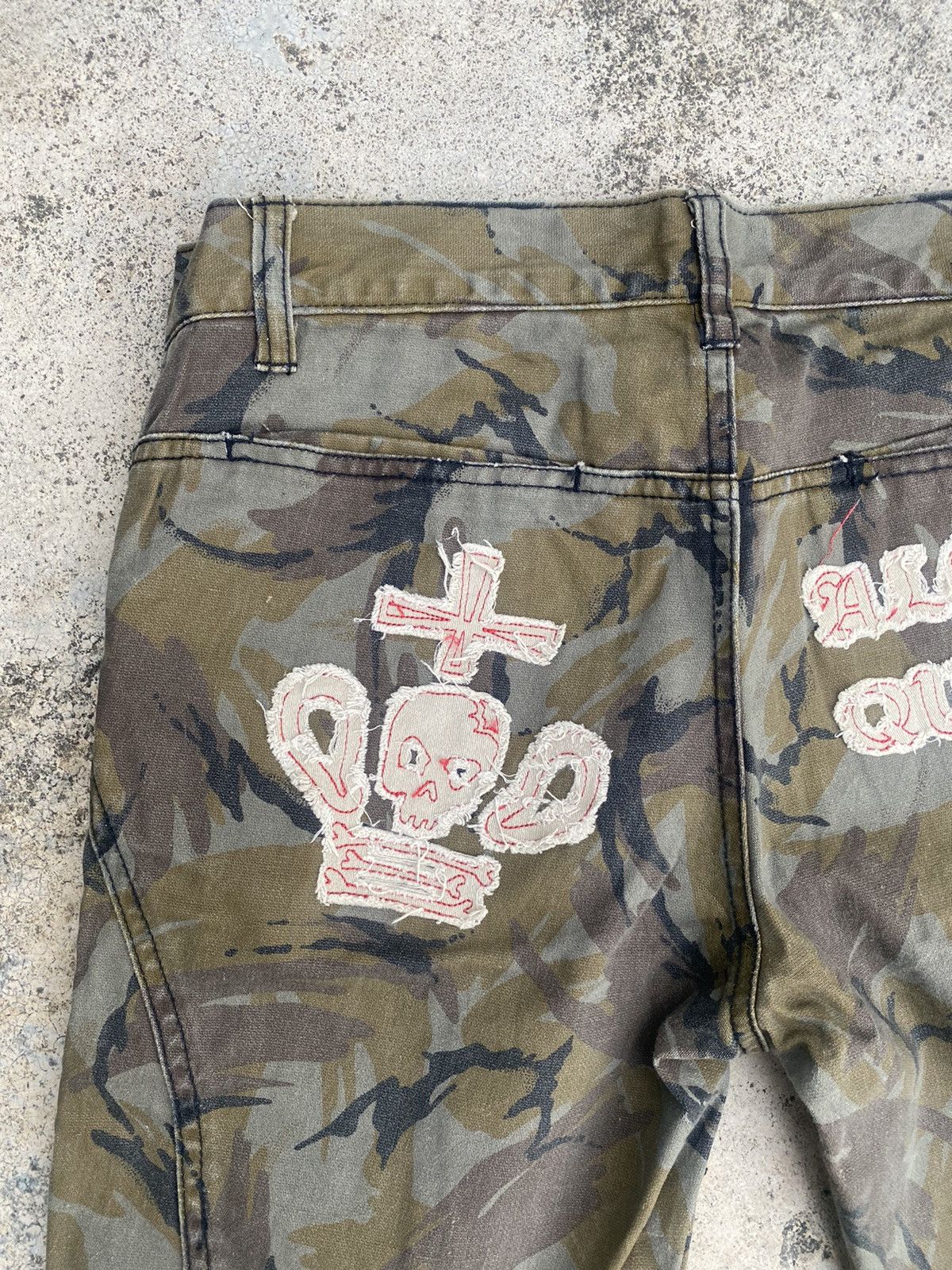 Japanese Brand Flare Jeans Algonquins Camo Zipper Bootcut Size US 31 - 21 Thumbnail
