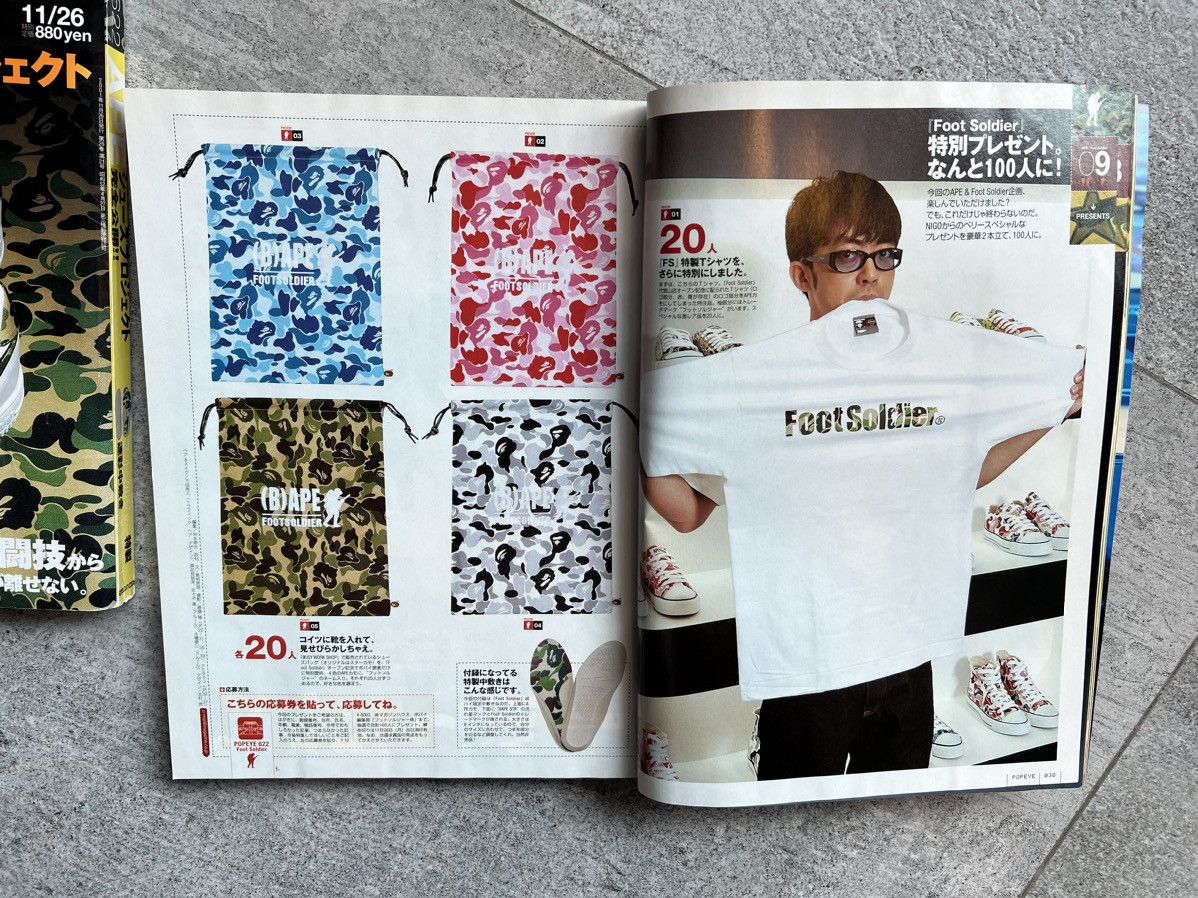 Bape A Bathing Ape BAPESTA First Release w/ Popeye Mag Size US 6 / EU 39 - 16 Thumbnail