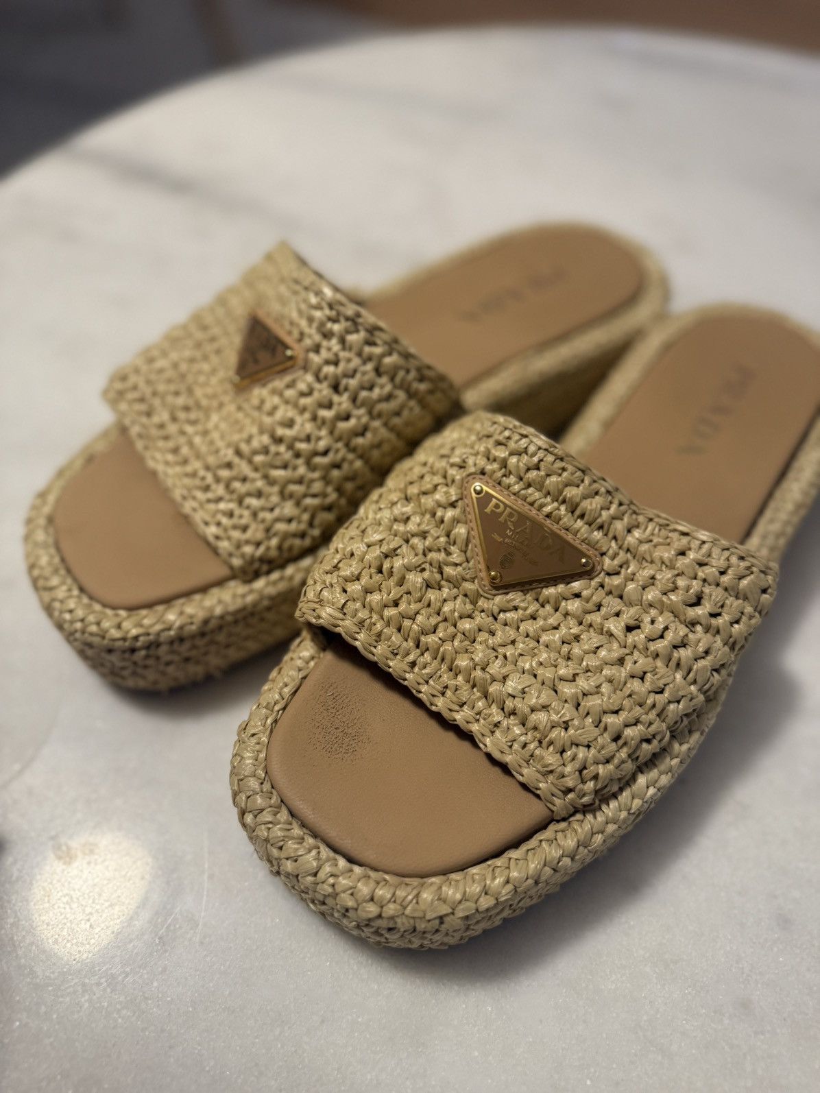 Prada Prada crochet flatforms slides Size US 10 / IT 40 - 1 Thumbnail