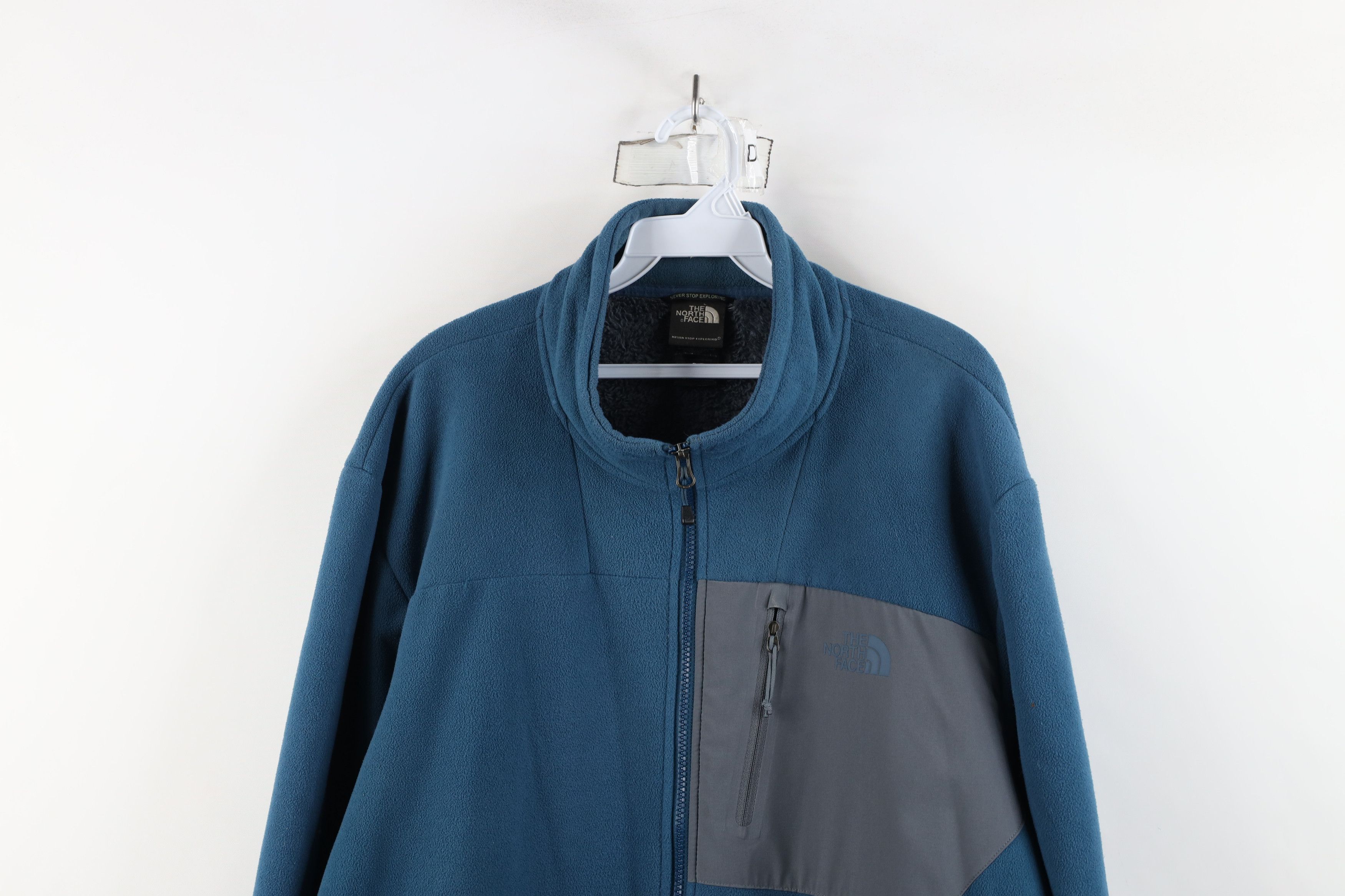 The North Face × Vintage Vintage The North Face Deep Pile Fleece Lined Jacket Blue Size US XL / EU 56 / 4 - 2 Thumbnail