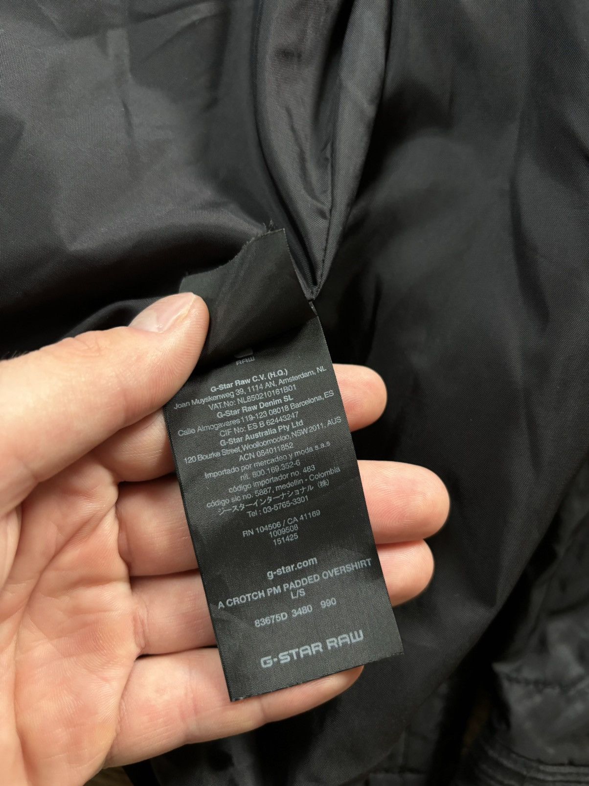 G-Star × Vintage G-Star Raw light jacket Padded Overshirt Sz: M Nylon Black Size US M / EU 48-50 / 2 - 9 Thumbnail