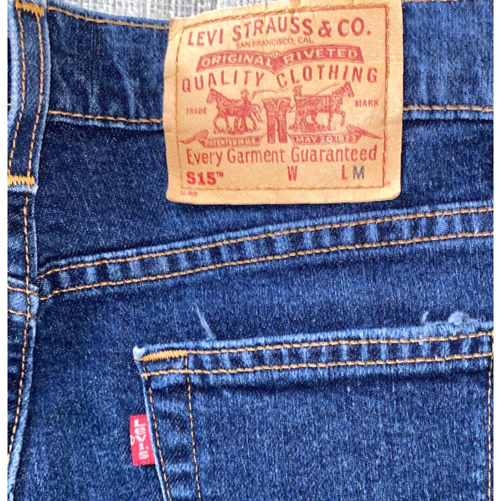 Denime VINTAGE Levi’s 515 Jeans Womens Bootcut Denim 12M Petite USA Made Blue 28in Inseam Level Mid Rise Button Closure Size 34" / US 12 / IT 48 - 2 Thumbnail