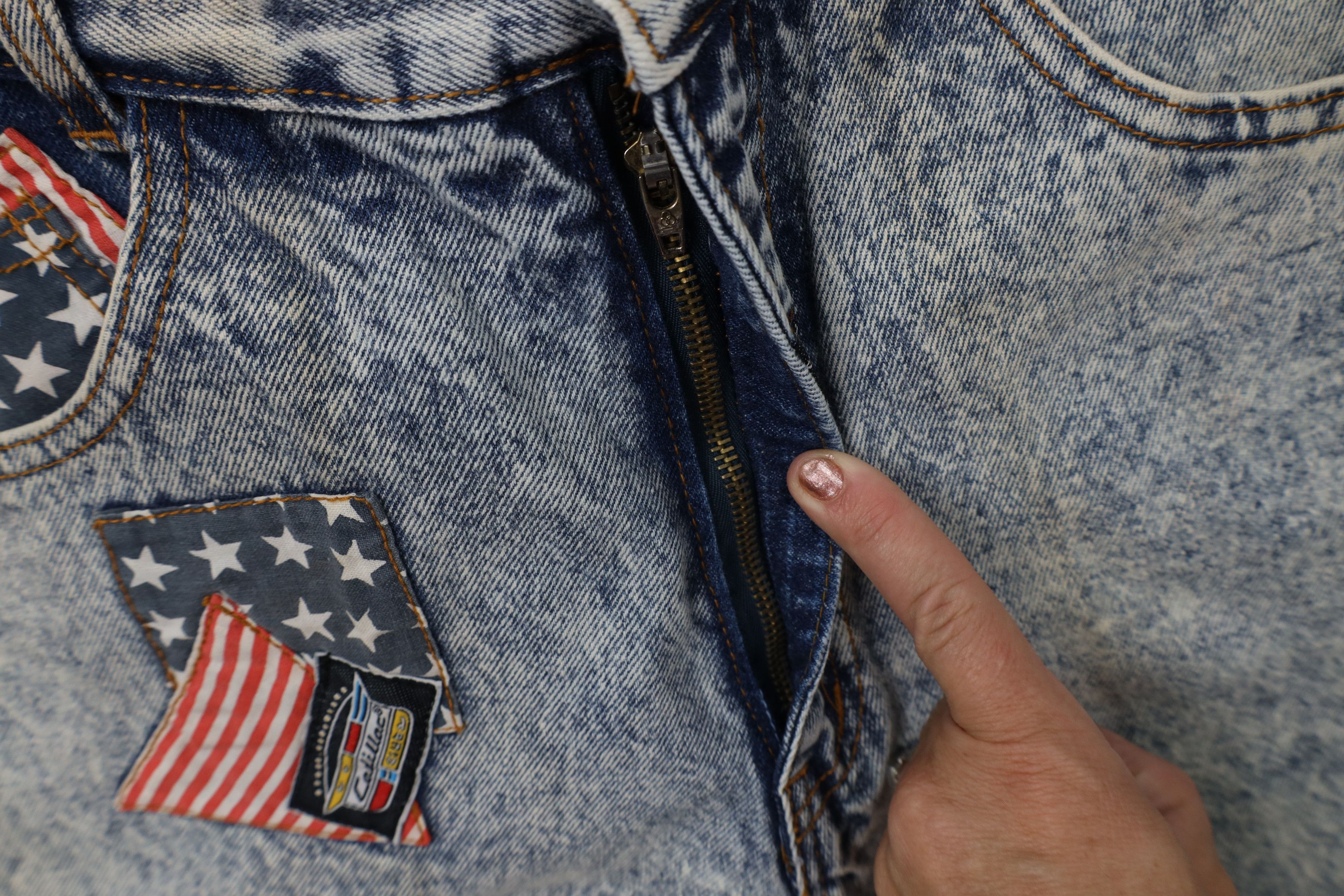 Cadillac Deadstock Vintage 80s 90s Cadillac Racing Acid Wash Jeans Size US 32 / EU 48 - 10 Thumbnail