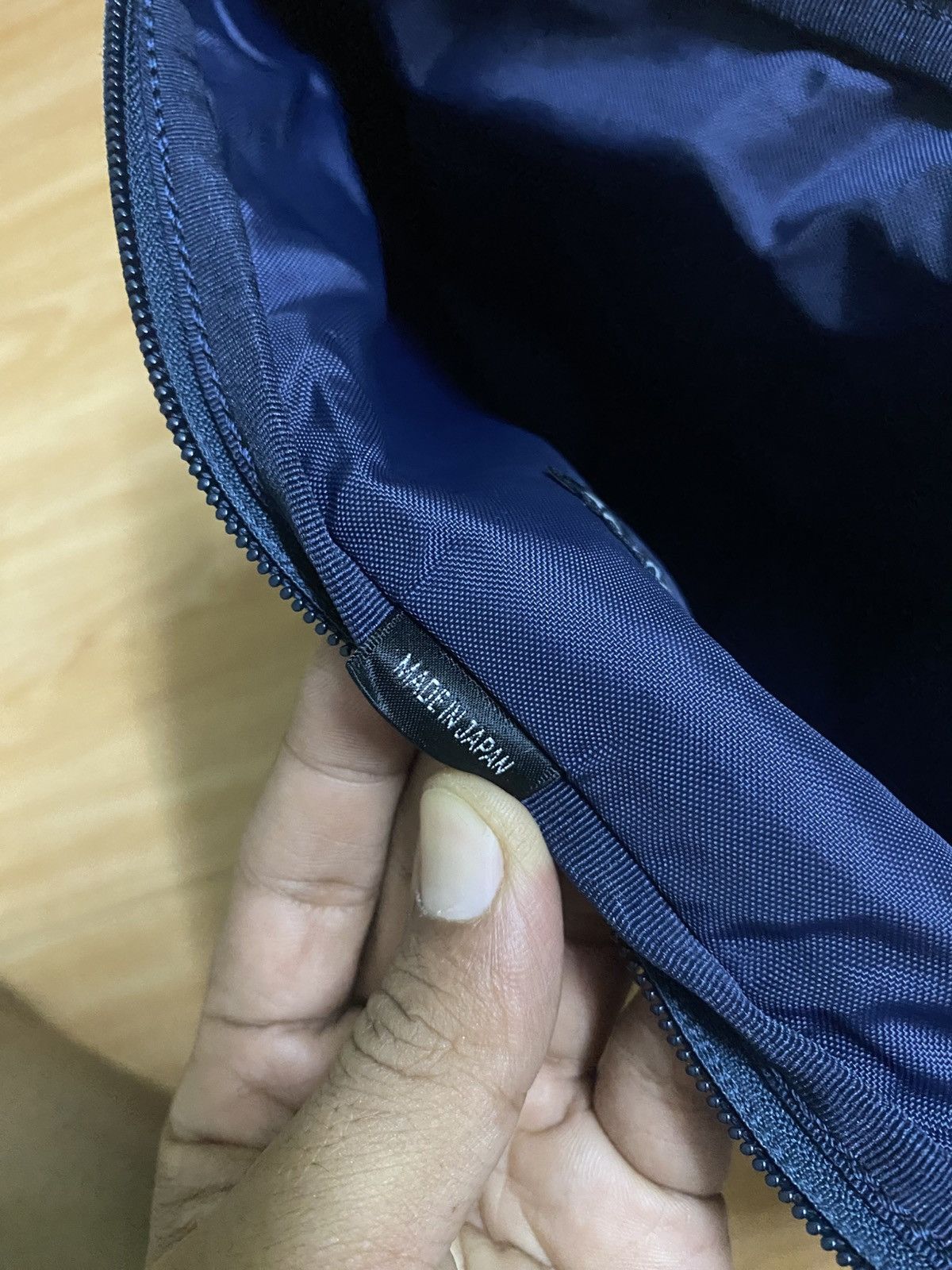 Head Porter Head Porter Navy Nylon Zipper Pouch – Minimal Utility Bag Size ONE SIZE - 6 Thumbnail