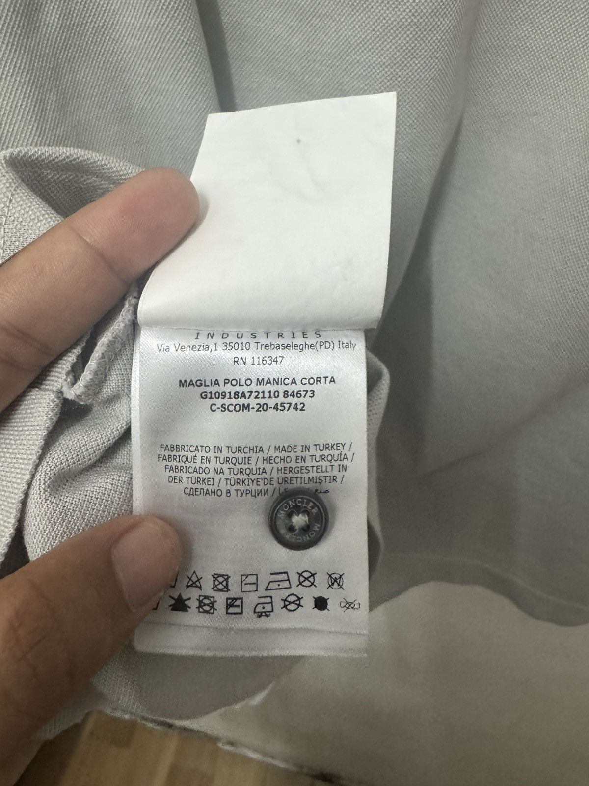 Moncler Moncler Maglia Polo Manica corta Soft Gray Polo Shirt Size US L / EU 52-54 / 3 - 10 Thumbnail