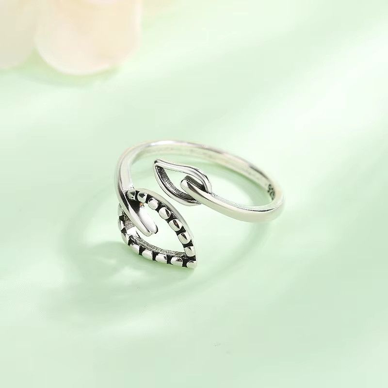 Jewelry Hollowing Leaf Rings Size ONE SIZE - 3 Thumbnail