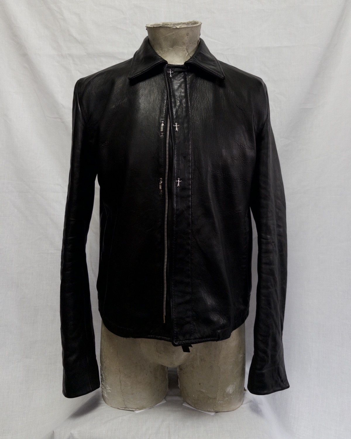 Handmade Full grain leather lamb jacket+sterling silver Size US M / EU 48-50 / 2 - 1 Thumbnail